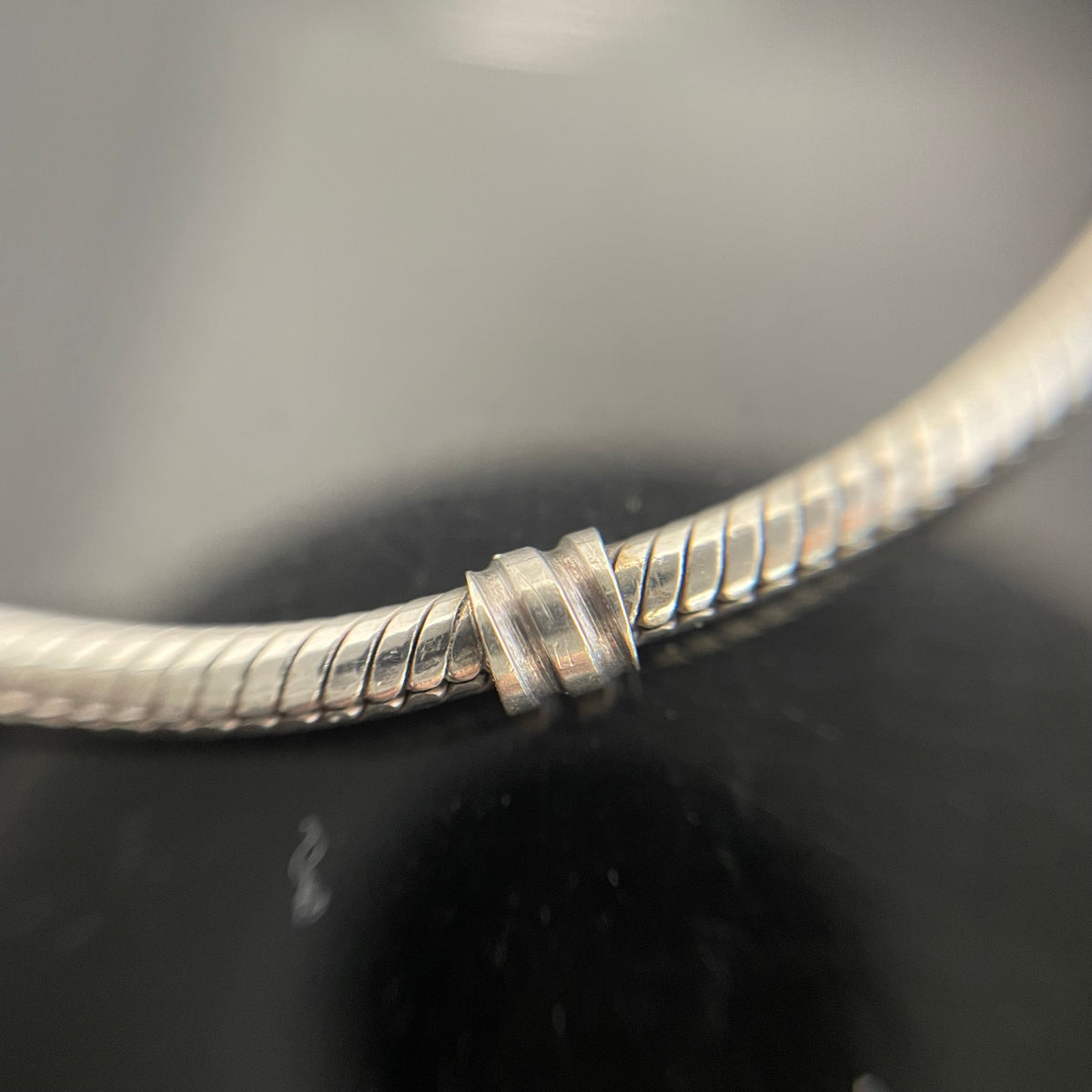 PANDORA_(パンドラ)_Barrel Clasp Snake Chain_ SV925ブレスレット_13.8g/サイズ17cm_ 中古品