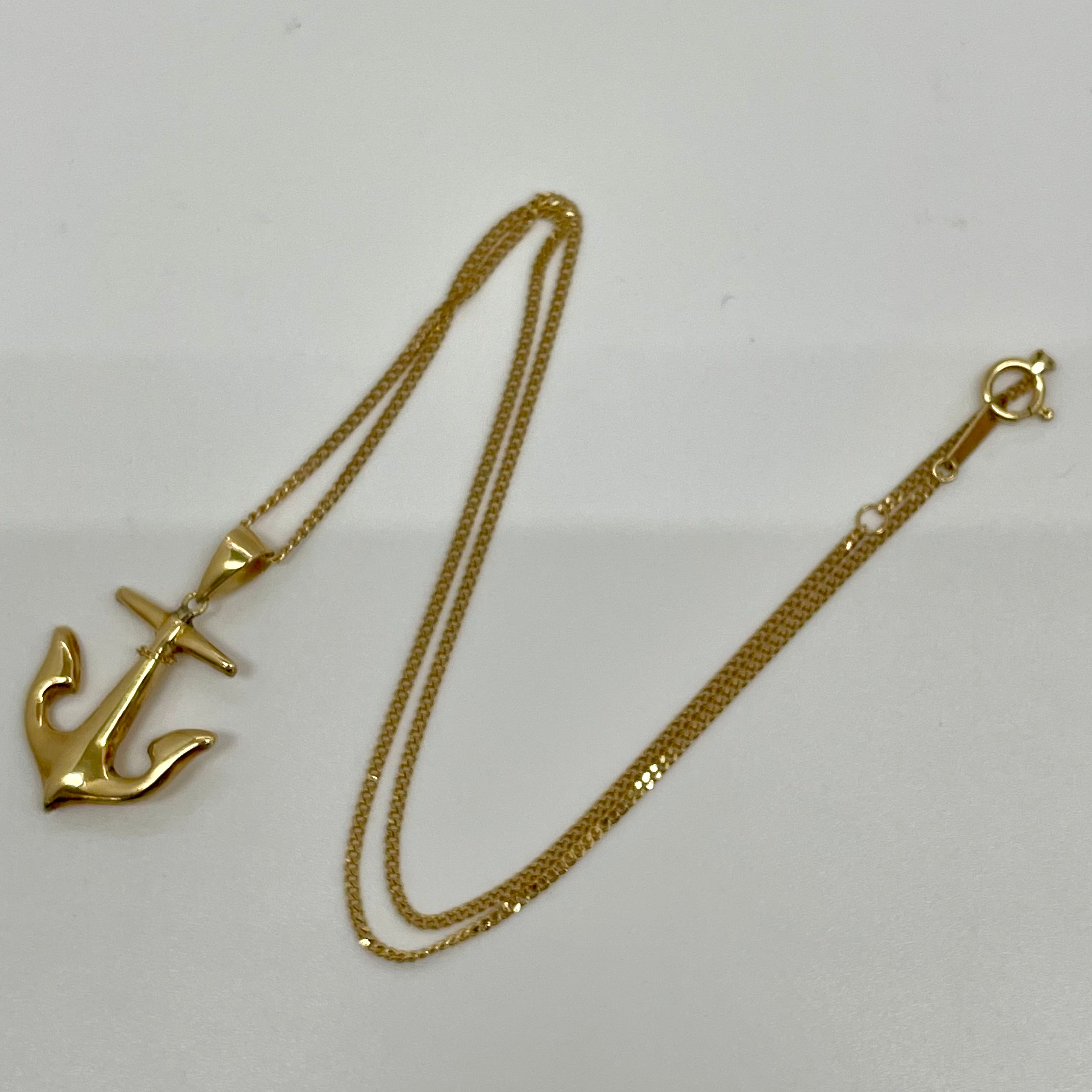 ノンブランド _K18碇モチーフ _ペンダントネックレス_ 5.0g/40cm_ 中古品