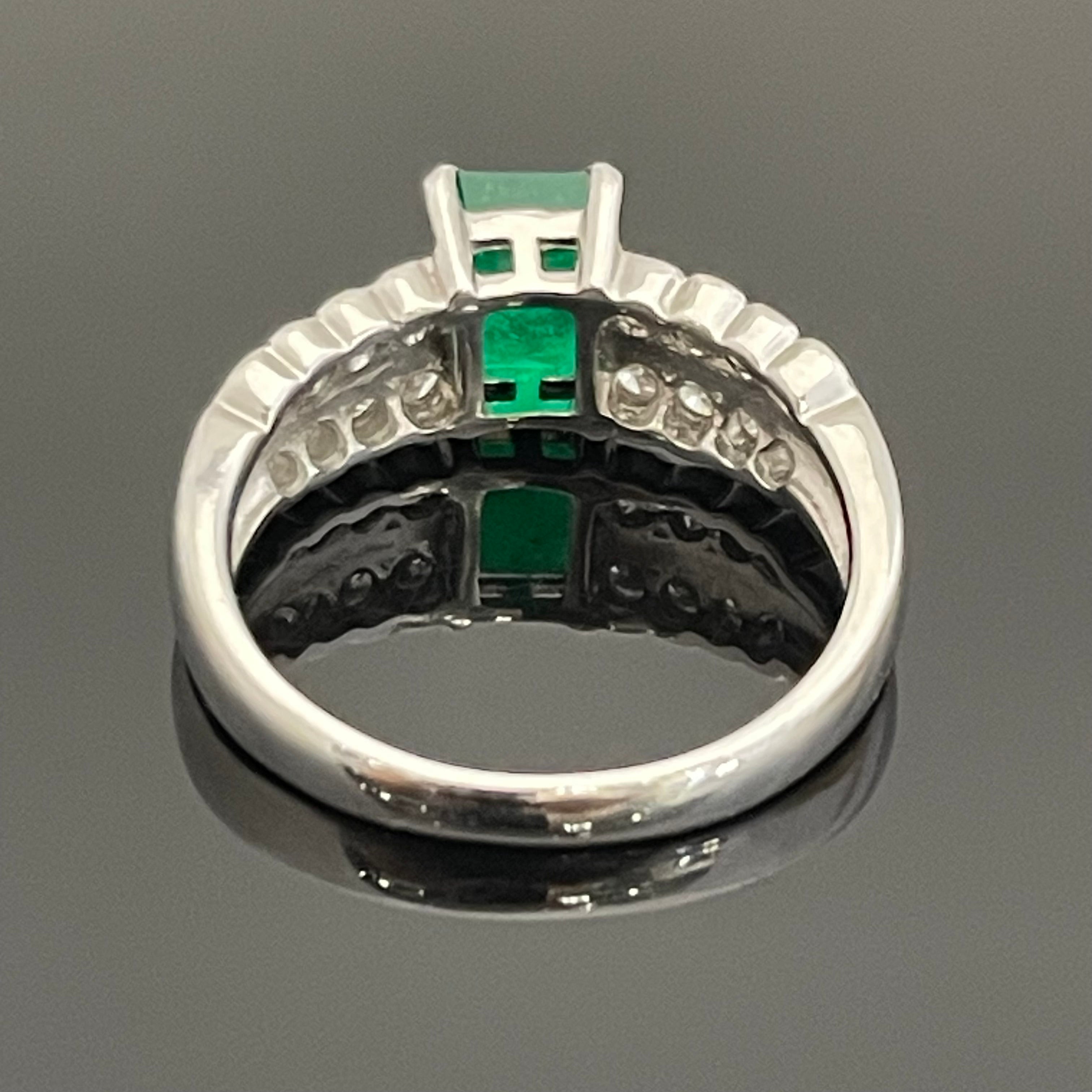 ノンブランド _エメラルド指輪(リング)_E1.16ct/FD0.57ct_Pt900/6.8g/#15号_中古品