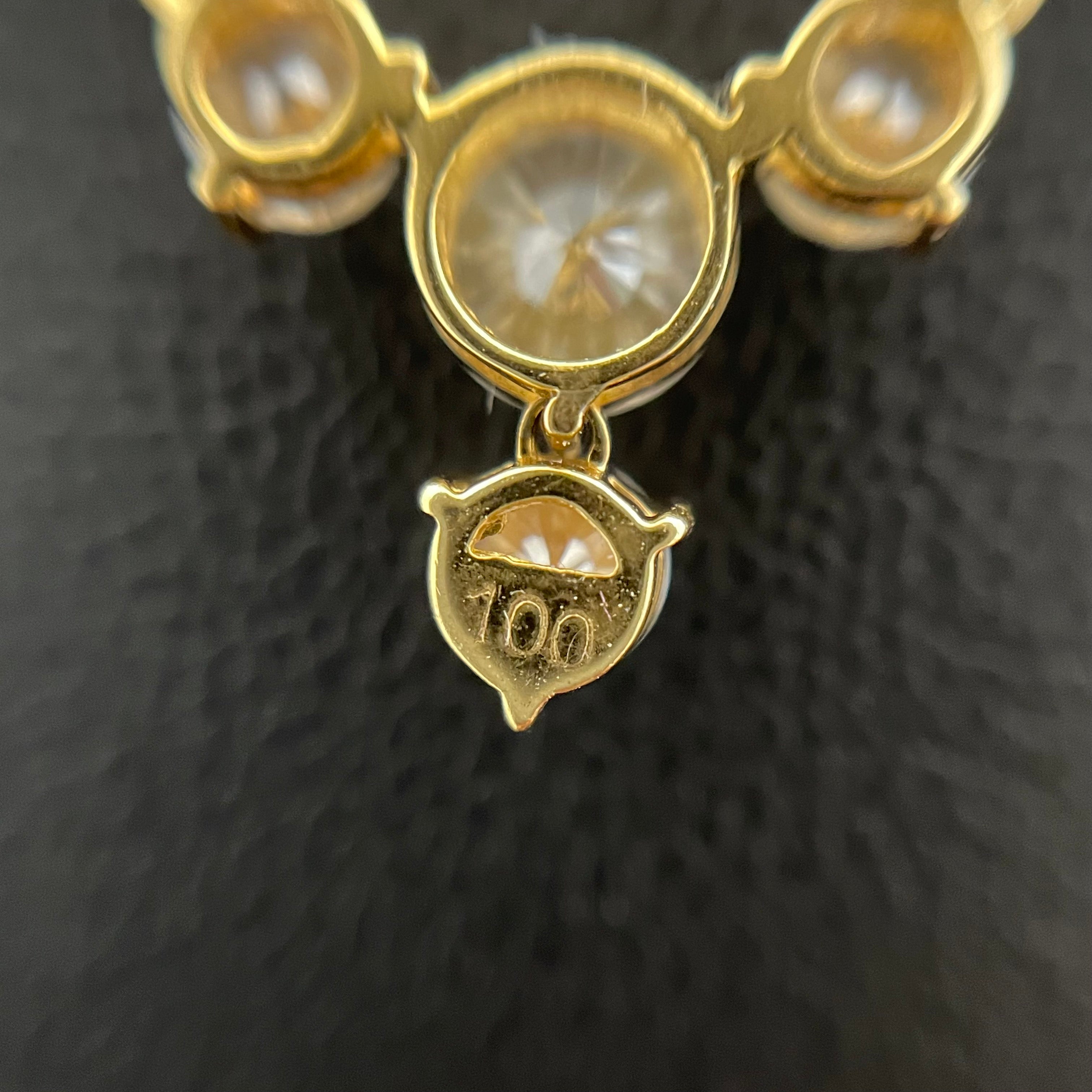 ノンブランド_K18ダイヤモンドネックレス_FD1.0ct/3.6g/40cm_中古品