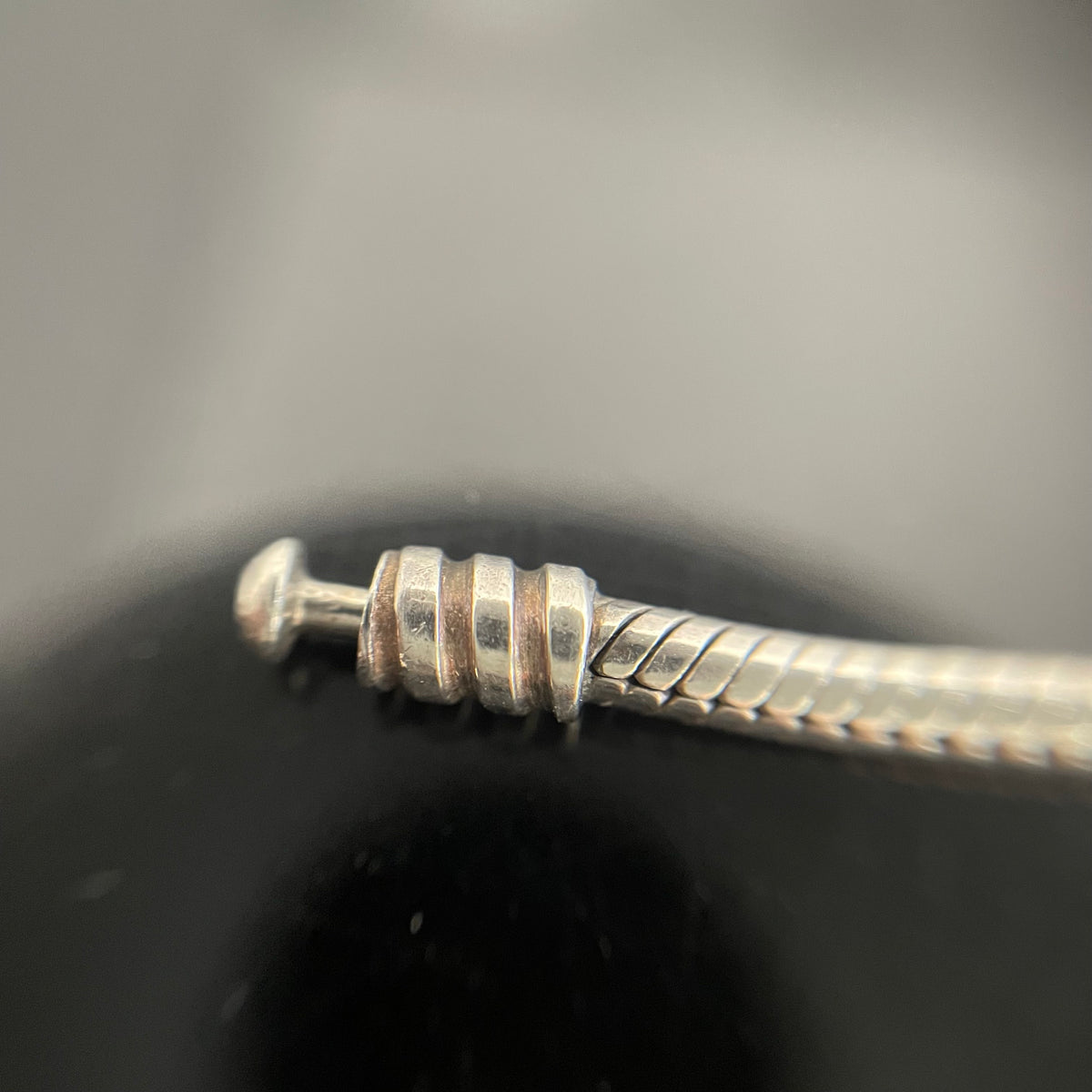PANDORA_(パンドラ)_Barrel Clasp Snake Chain_ SV925ブレスレット_13.8g/サイズ17cm_ 中古品