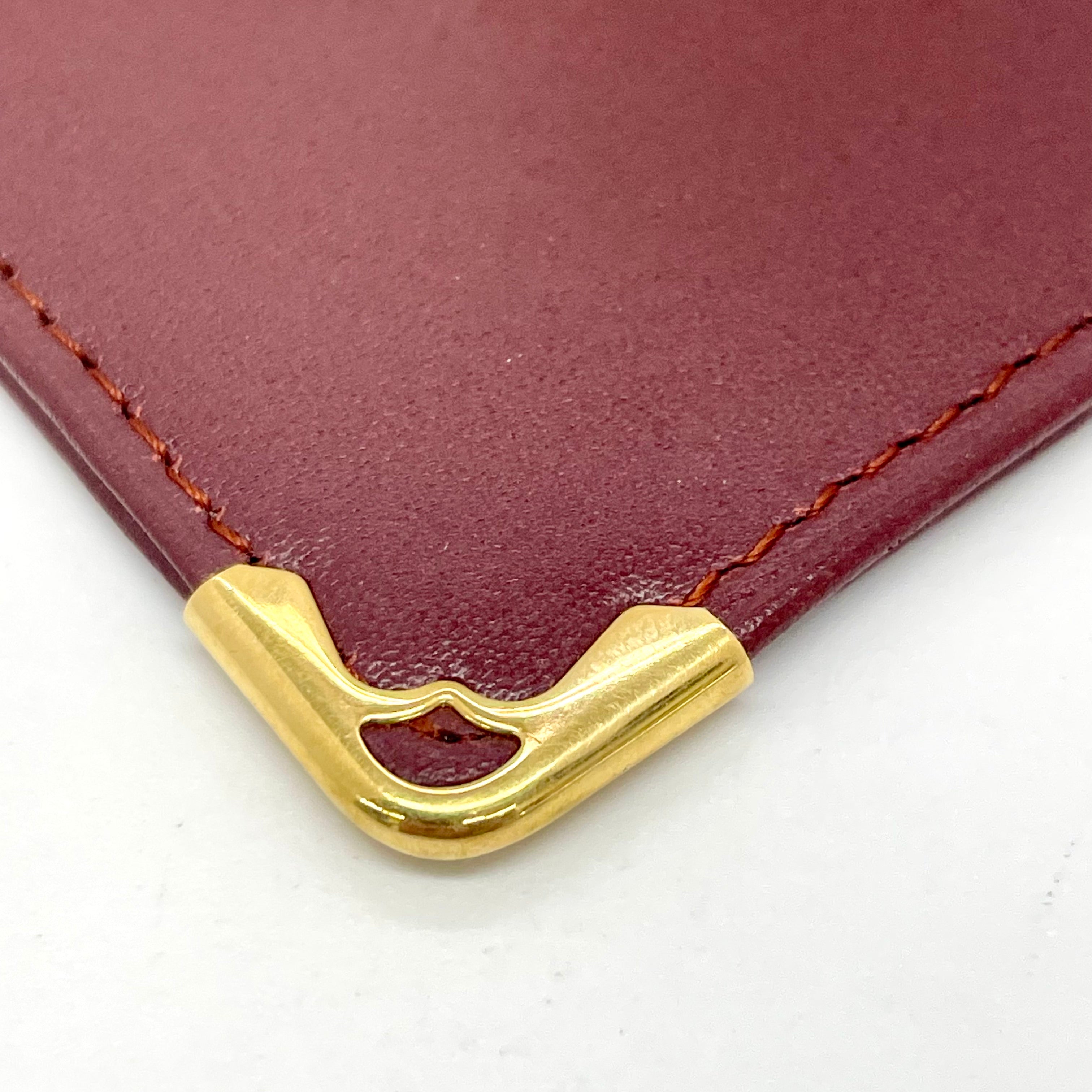 Cartier_(カルティエ)_眼鏡ケース _マストライン _ボルドーxゴールド_中古品