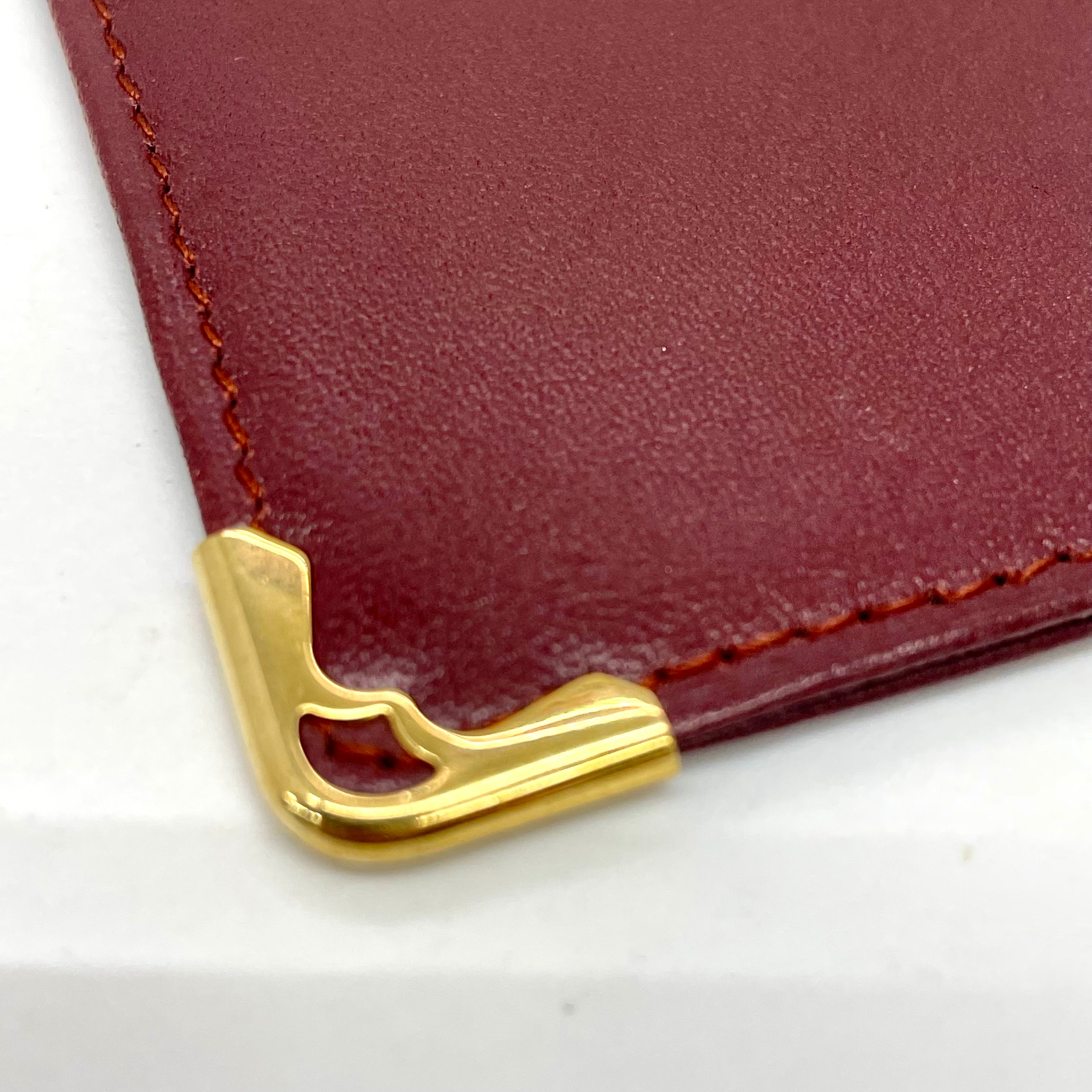 Cartier_(カルティエ)_眼鏡ケース _マストライン _ボルドーxゴールド_中古品