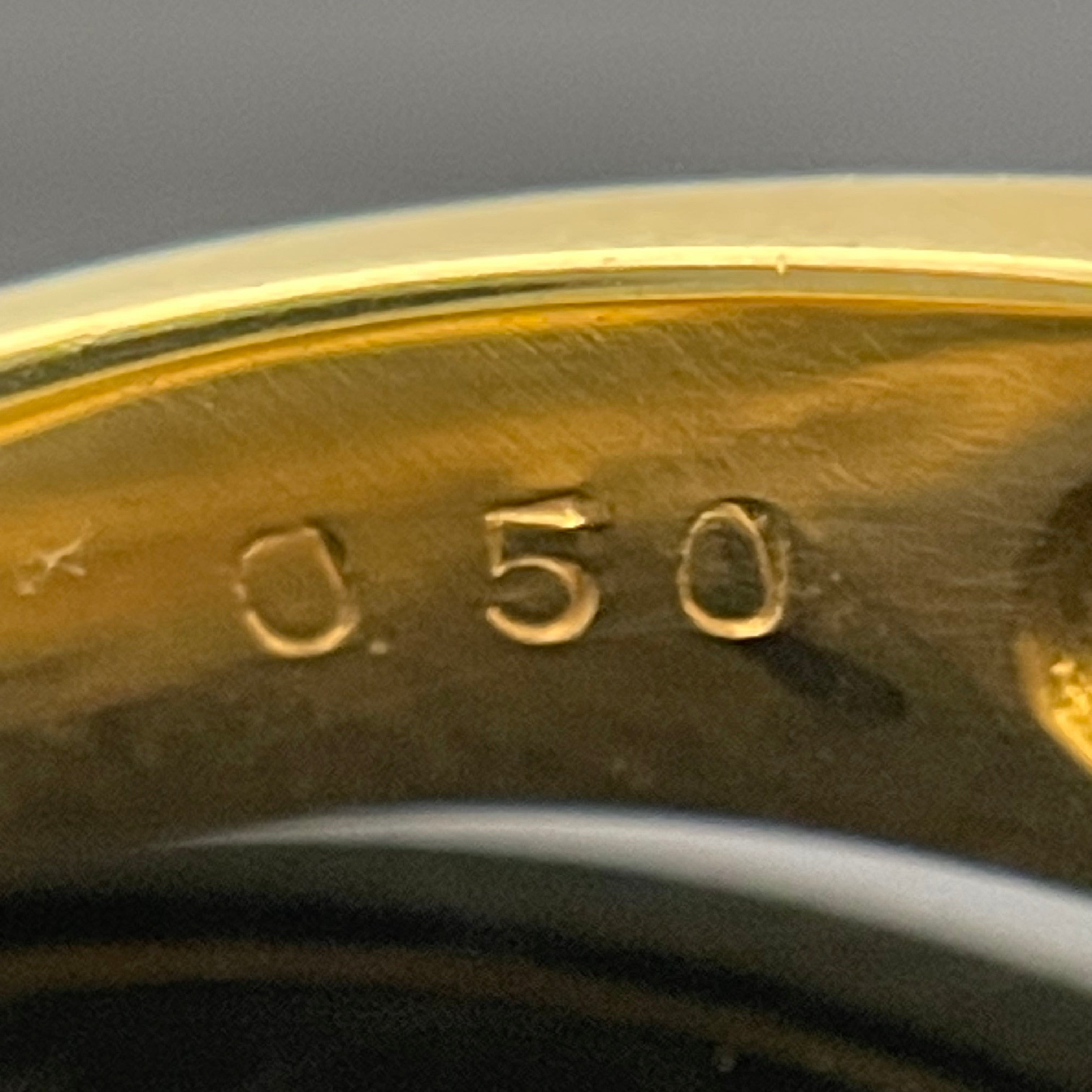 ノンブランド _K18ファッションリング _ダイヤモンド/オニキス _FD0.50ct/6.9g/#12.5号 _中古品