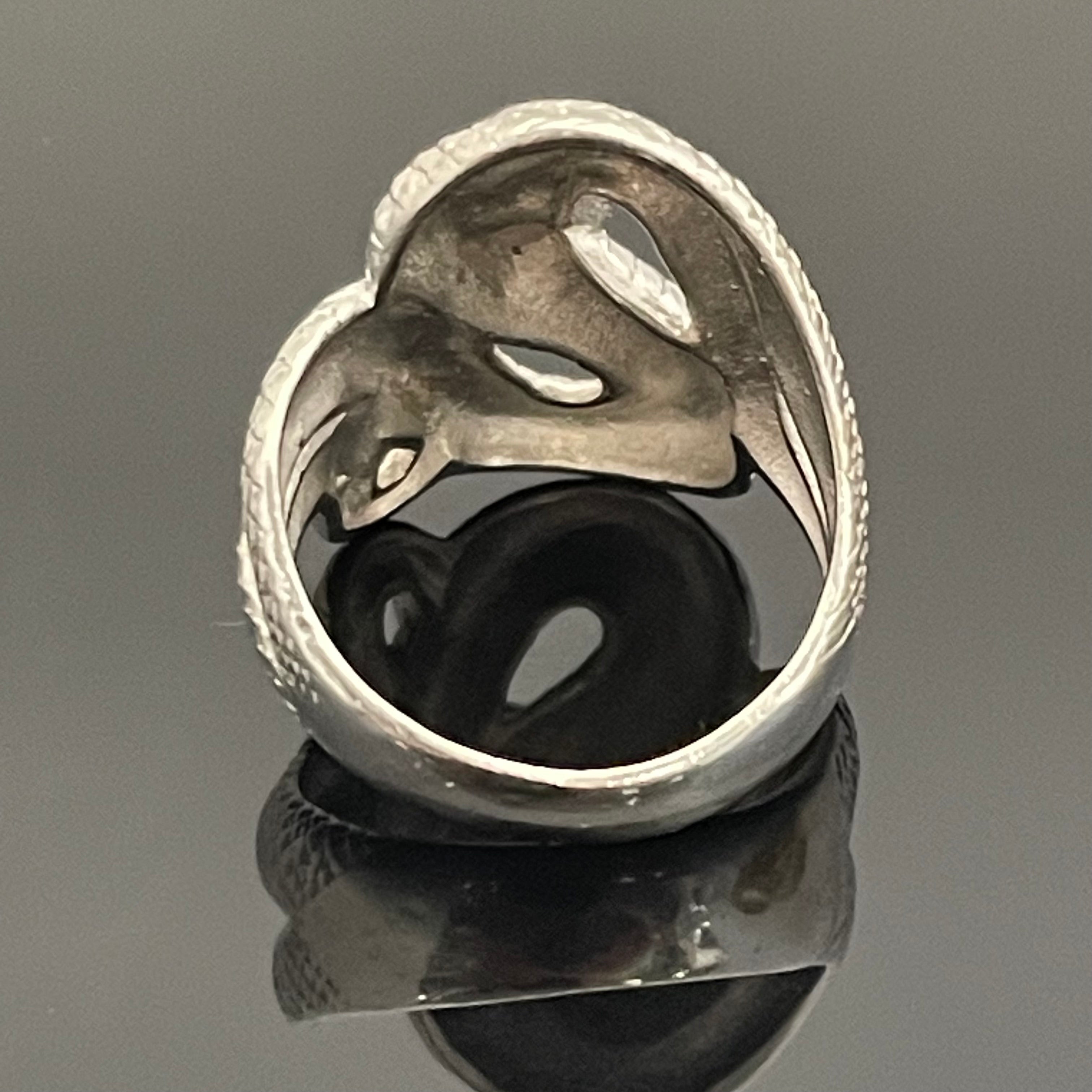 ノンブランド_スネーク(蛇)モチーフ_Pt900リング_13.9g/#12号 _中古品