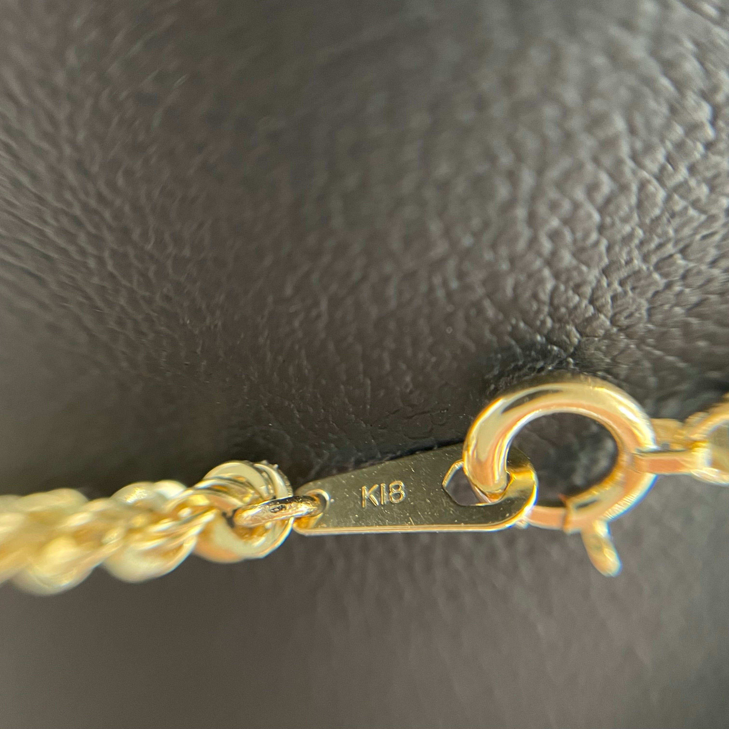 ノンブランド_ ロープネックレス_ K18/3.7g/45cm_ 中古品