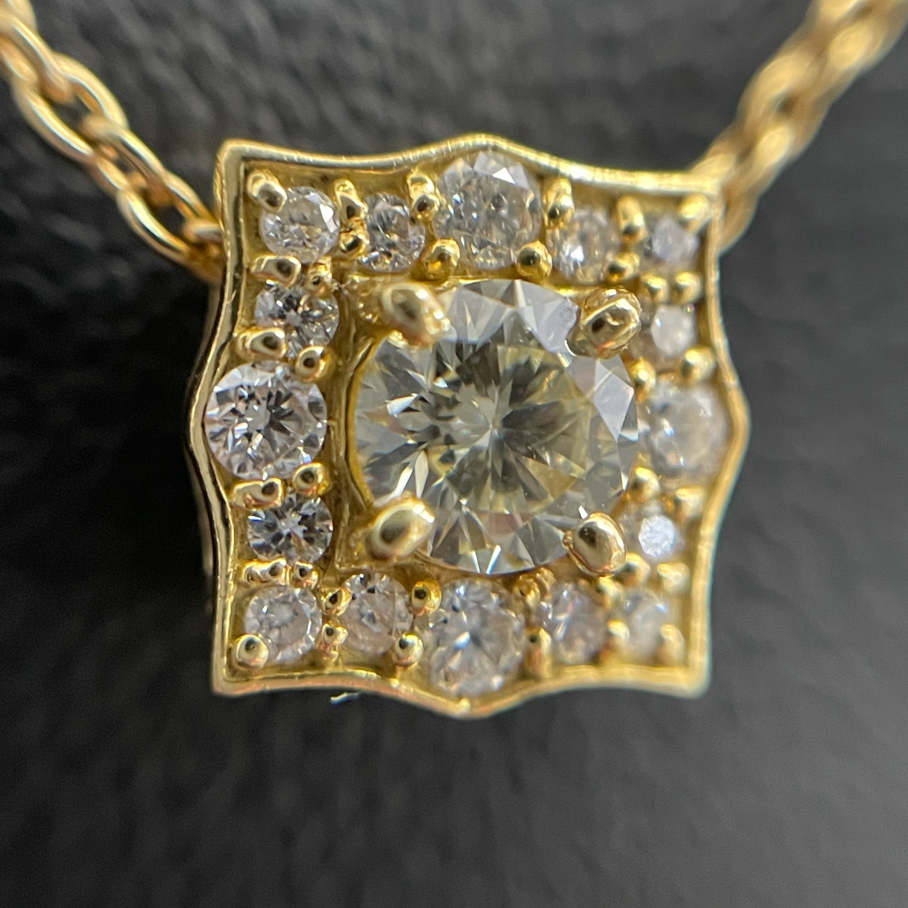 ノンブランド _K18ダイヤモンド_ペンダントネックレス_D0.25/FD0.13ct/45cm/3.7g_中古品