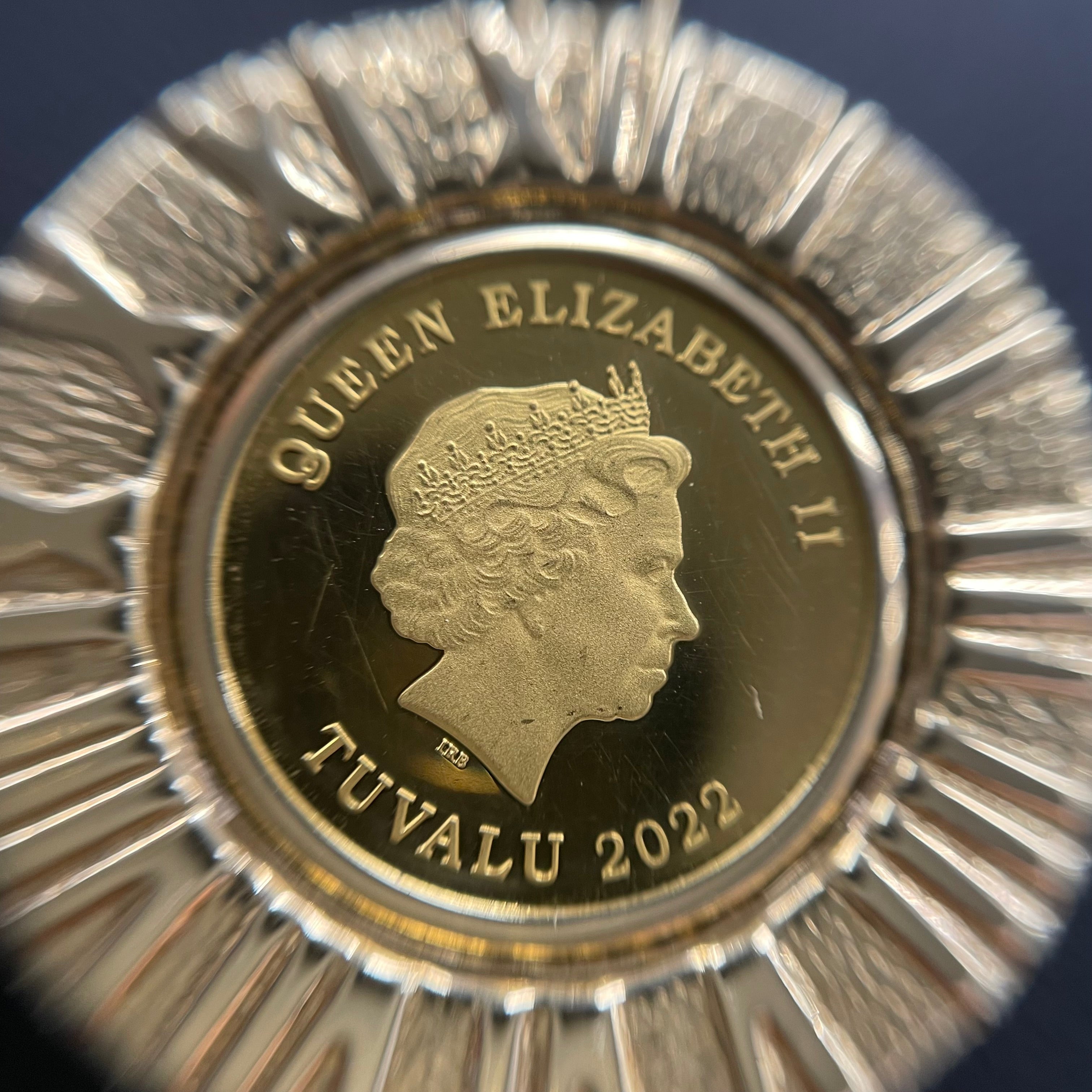 ノンブランド _純金コイン/K18 _ペンダントトップ _ホースコイン1/10oz 枠K18 6.4g _中古品