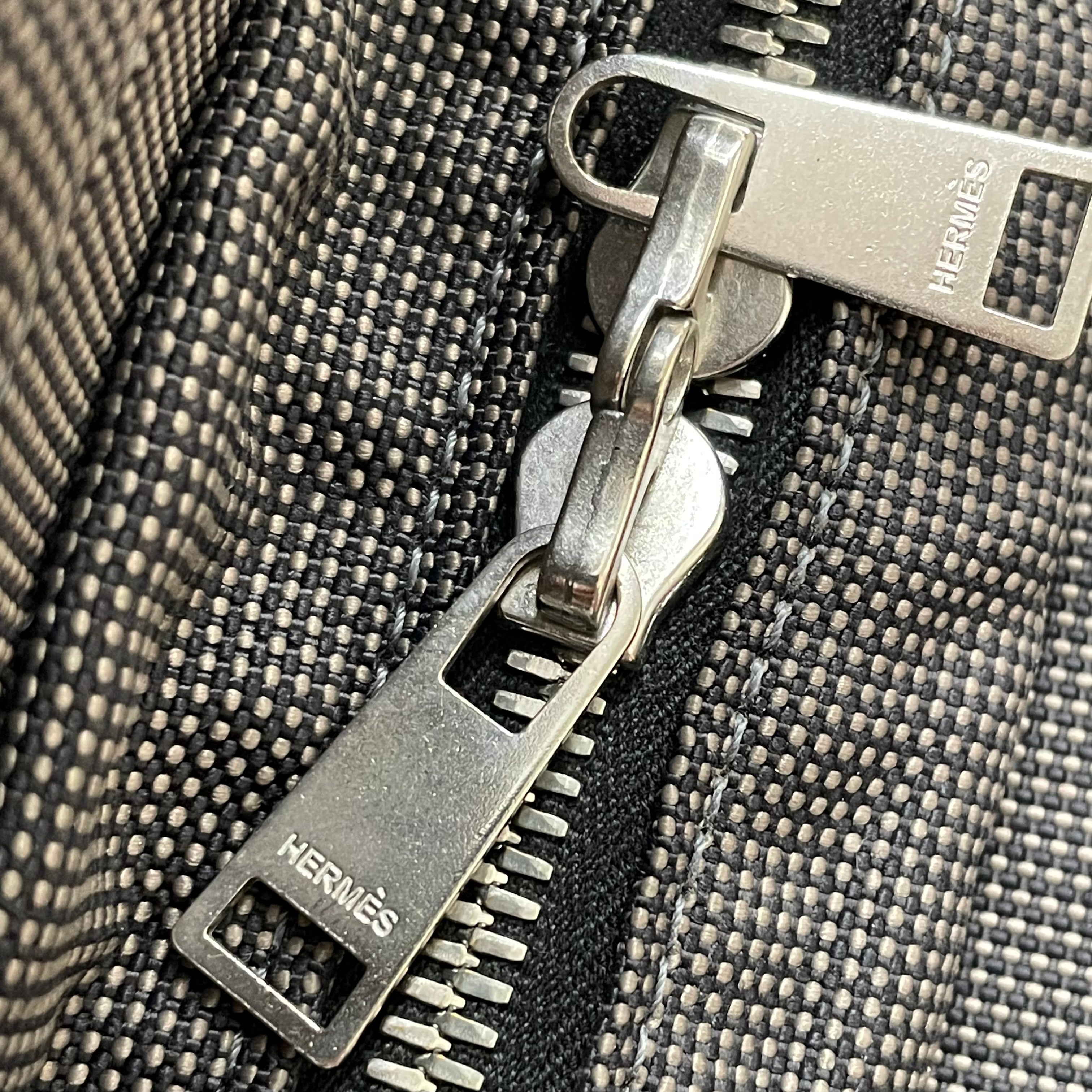 HERMES_(エルメス)_エールライン トート MM _キャンバス グレー_ 中古品