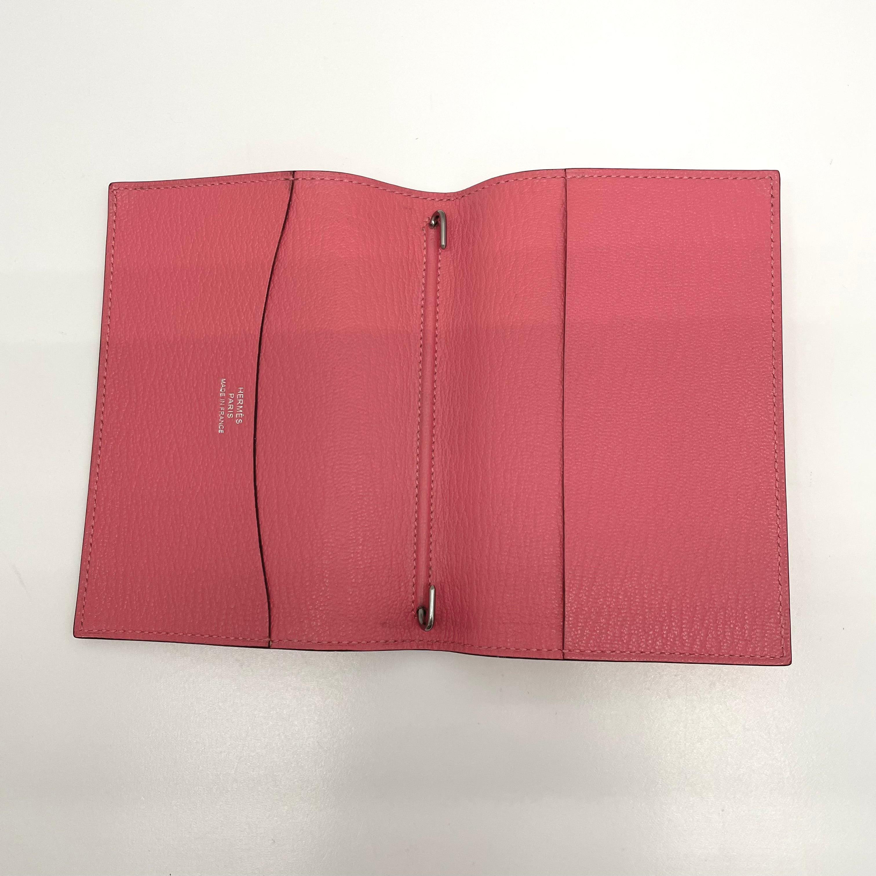 HERMES_(エルメス)_アジェンダカバーGM _シェーブルミゾール _ローズリップステック_中古品