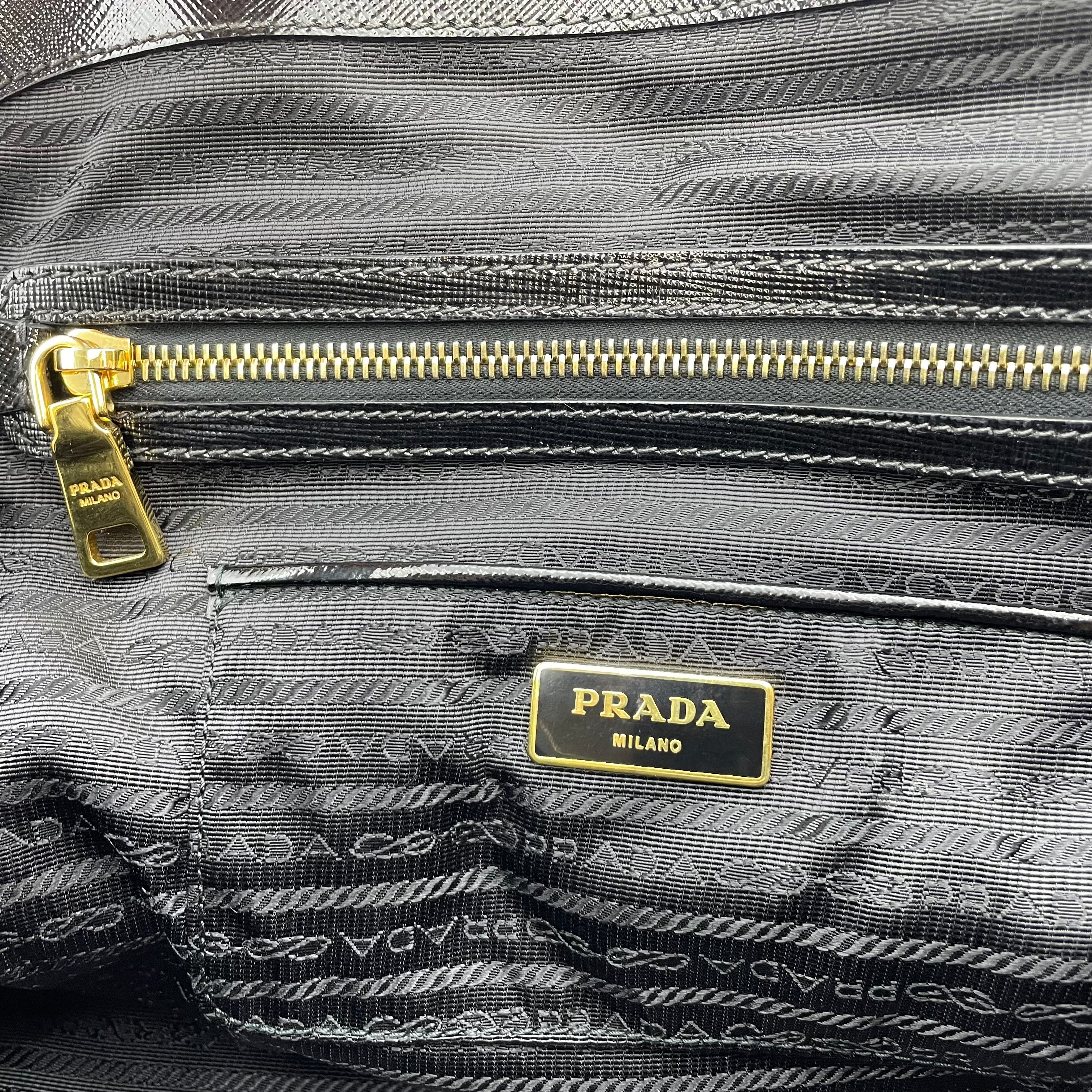 PRADA_(プラダ)_ナイロンxサフィアーノレザー_ハンドバッグ_ BL847B(黒)_中古品