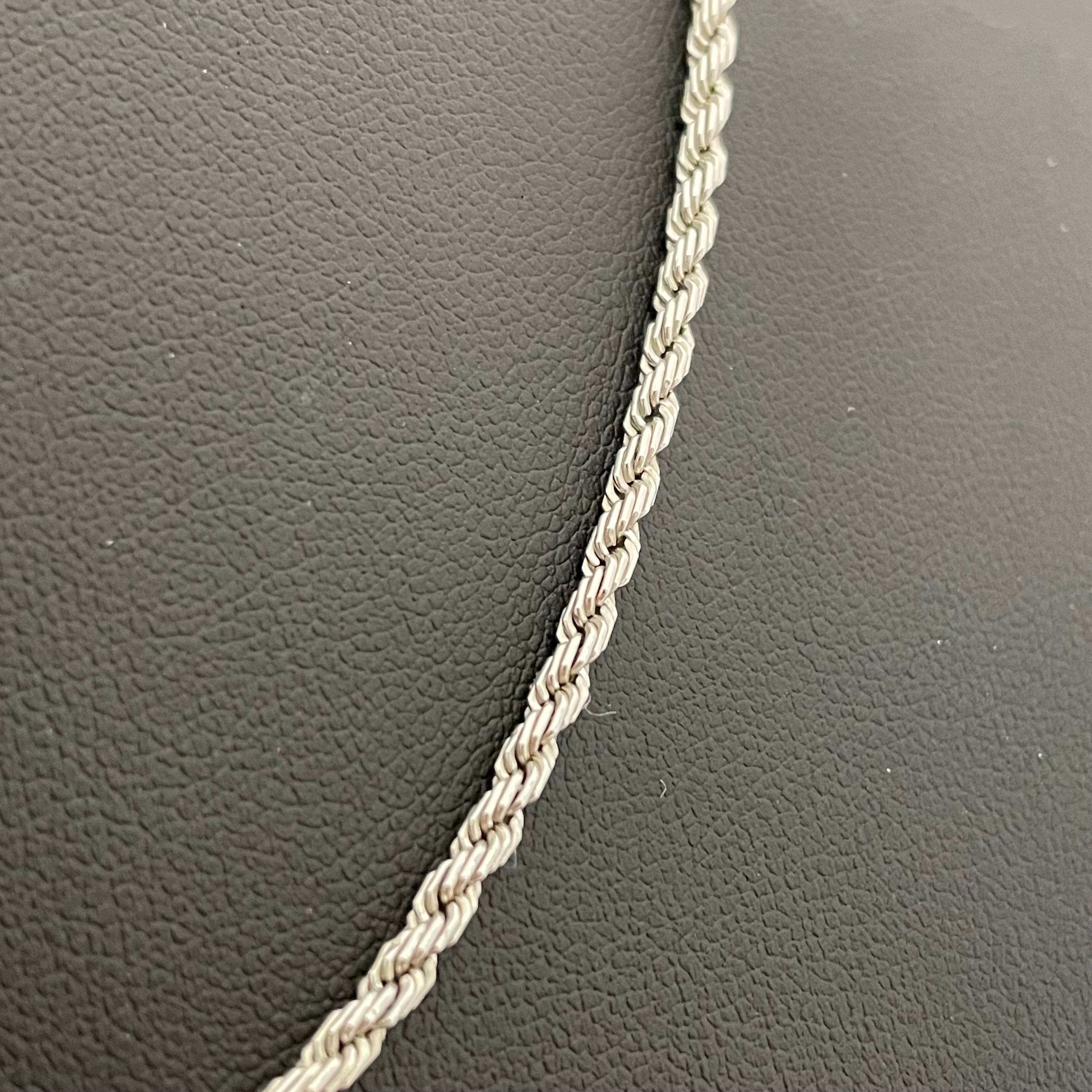 ノンブランド _K18WG/4.1g/50cm _ロープネックレス _中古品