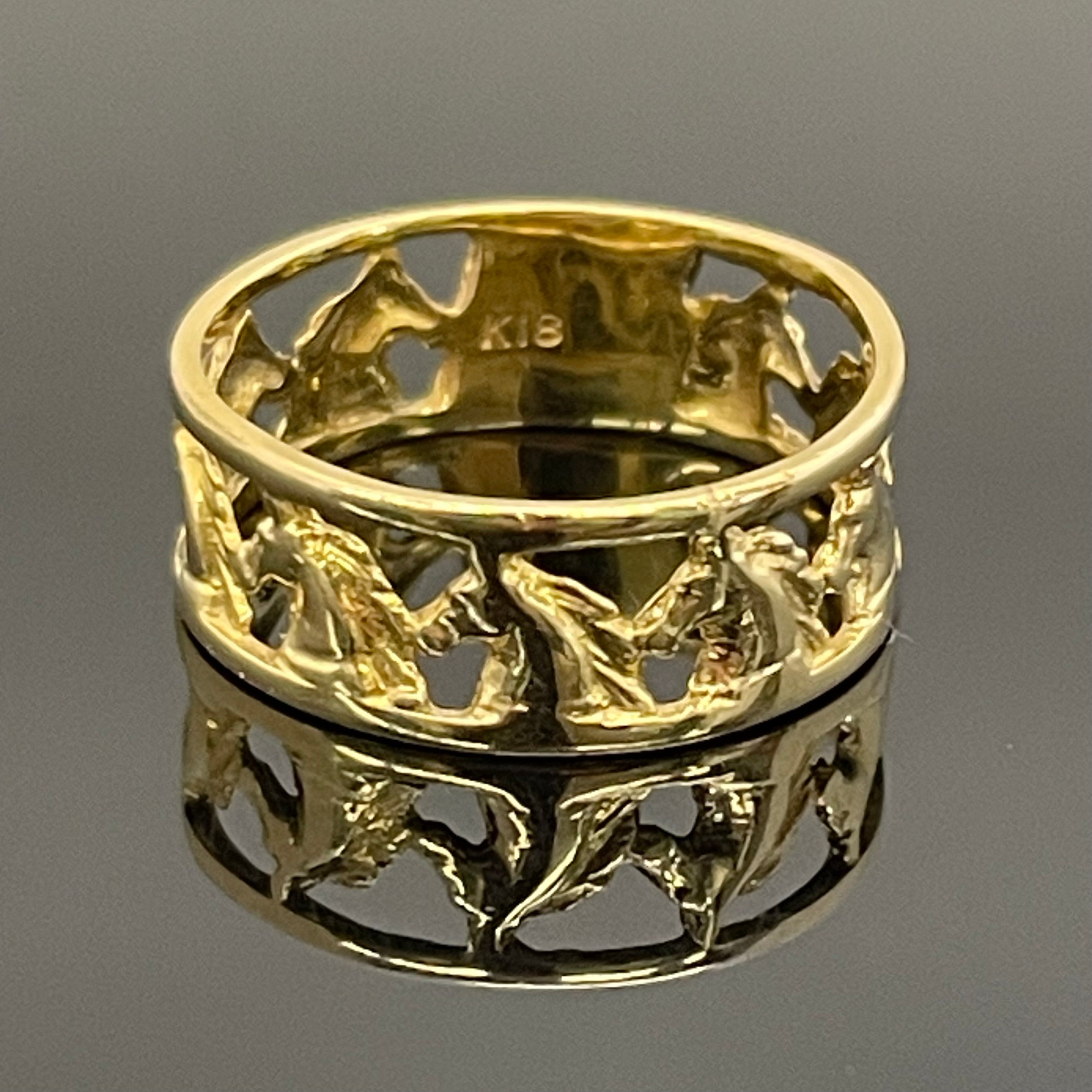 ノンブランド _九頭馬リング(指輪)_K18/2.7g/#13号 _中古品