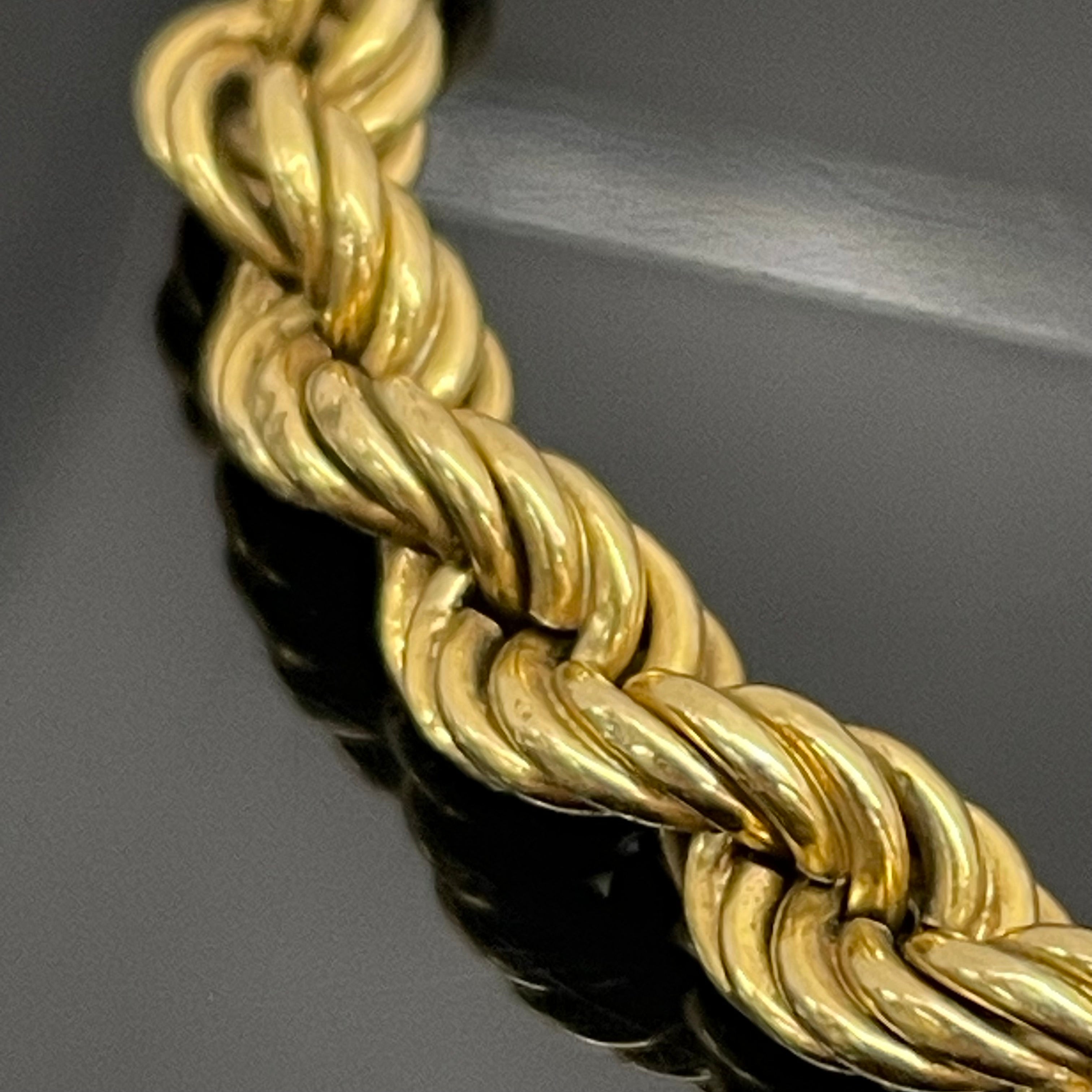 ノンブランド _K18ロープブレスレット_ 7.6g/19cm _中古品