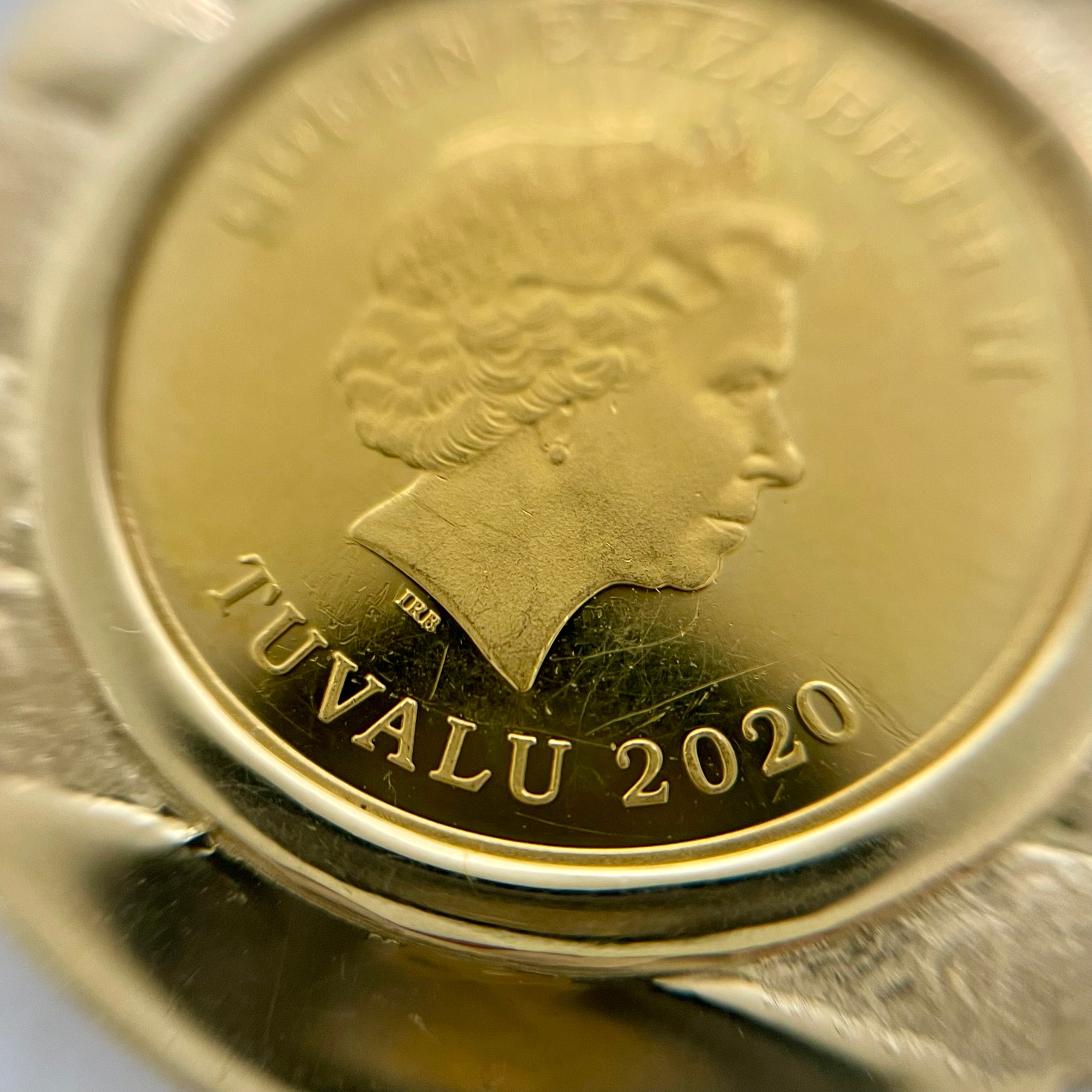 ノンブランド _純金1/10ozホースコイン_ K18枠ペンダントトップ_ 中古品