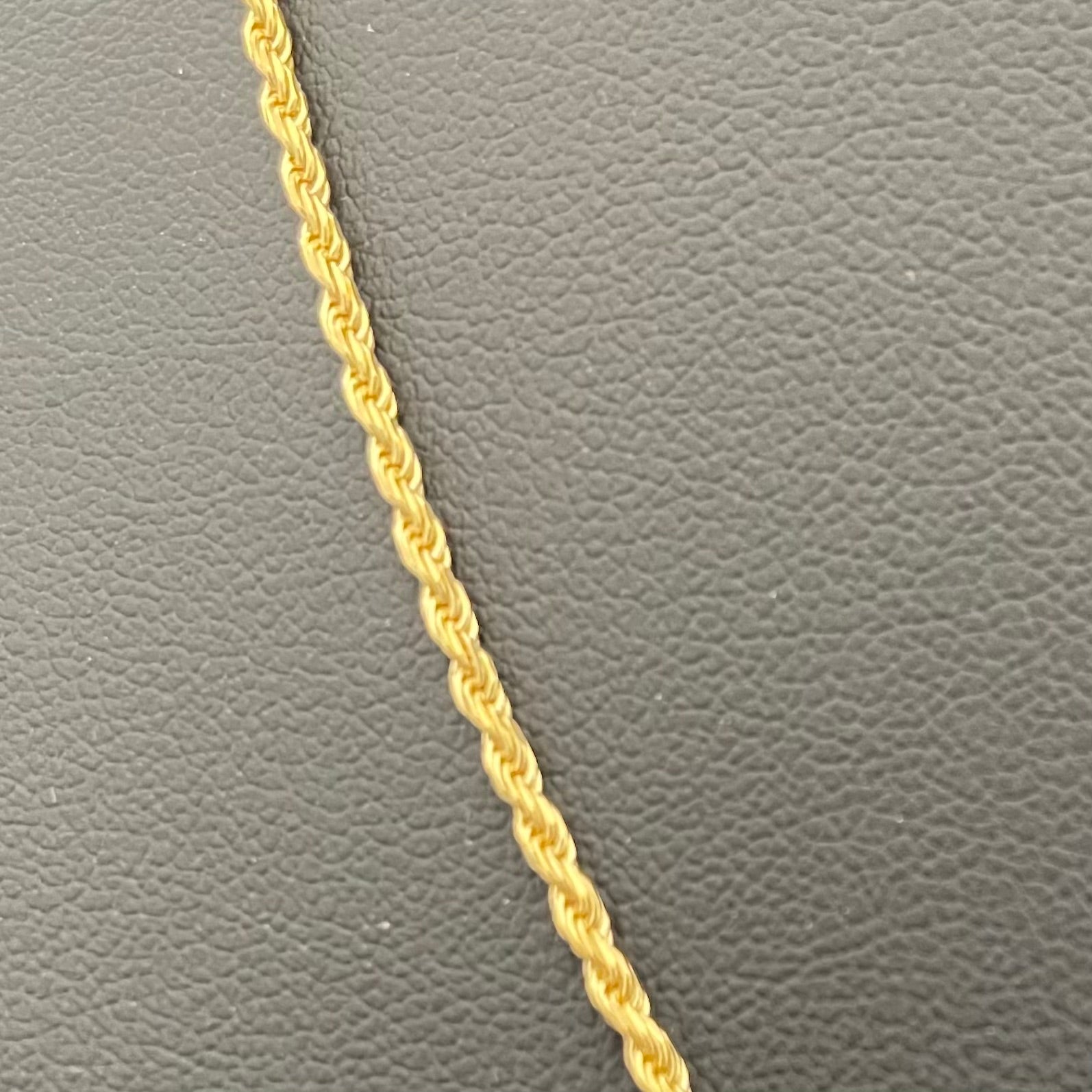 ノンブランド _K18カットロープチェーンネックレス_ 50cm/6.6g_ 中古品