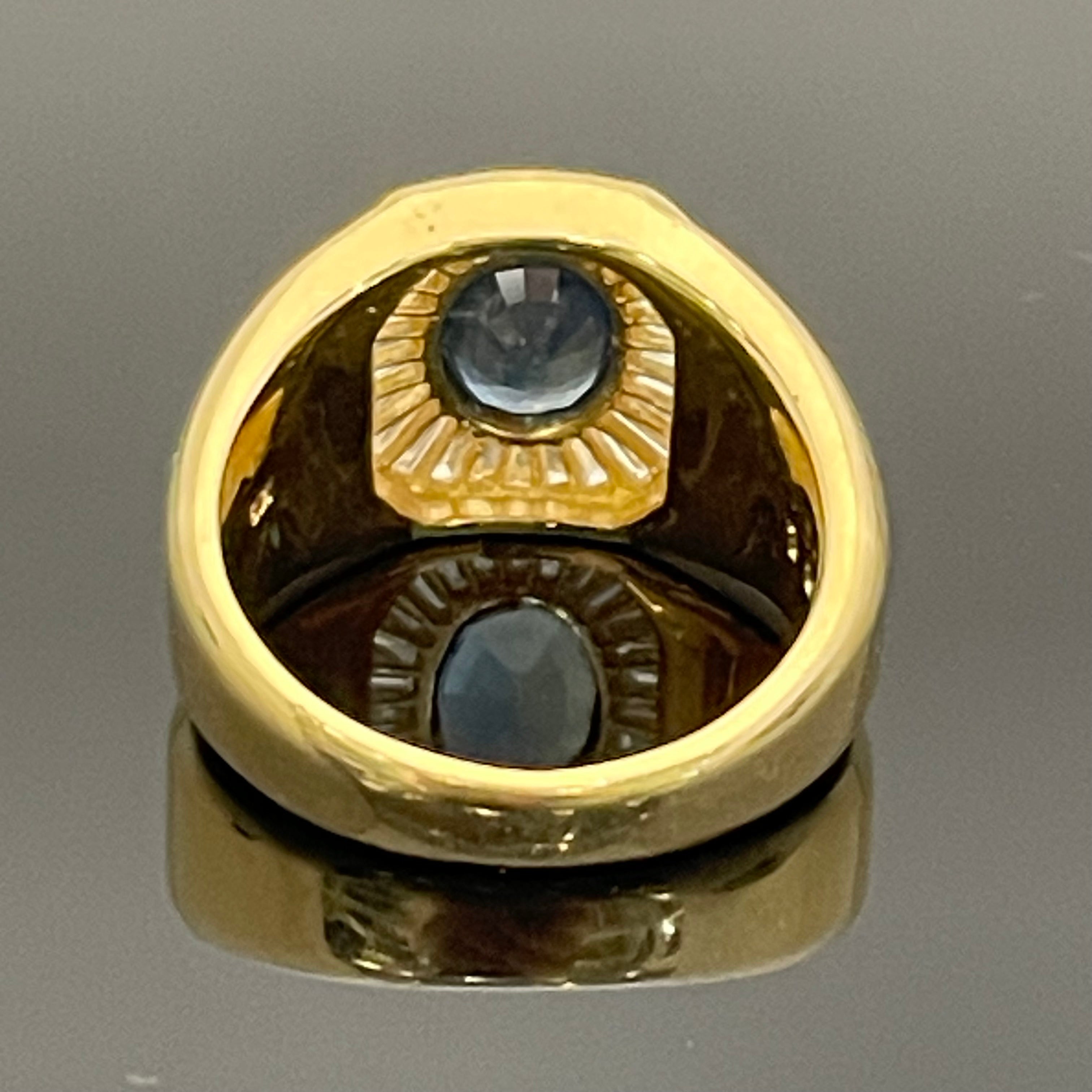 ノンブランド _K18サファイアリング _S1.33ct/FD0.59ct/12.2g/#12号_ 中古品