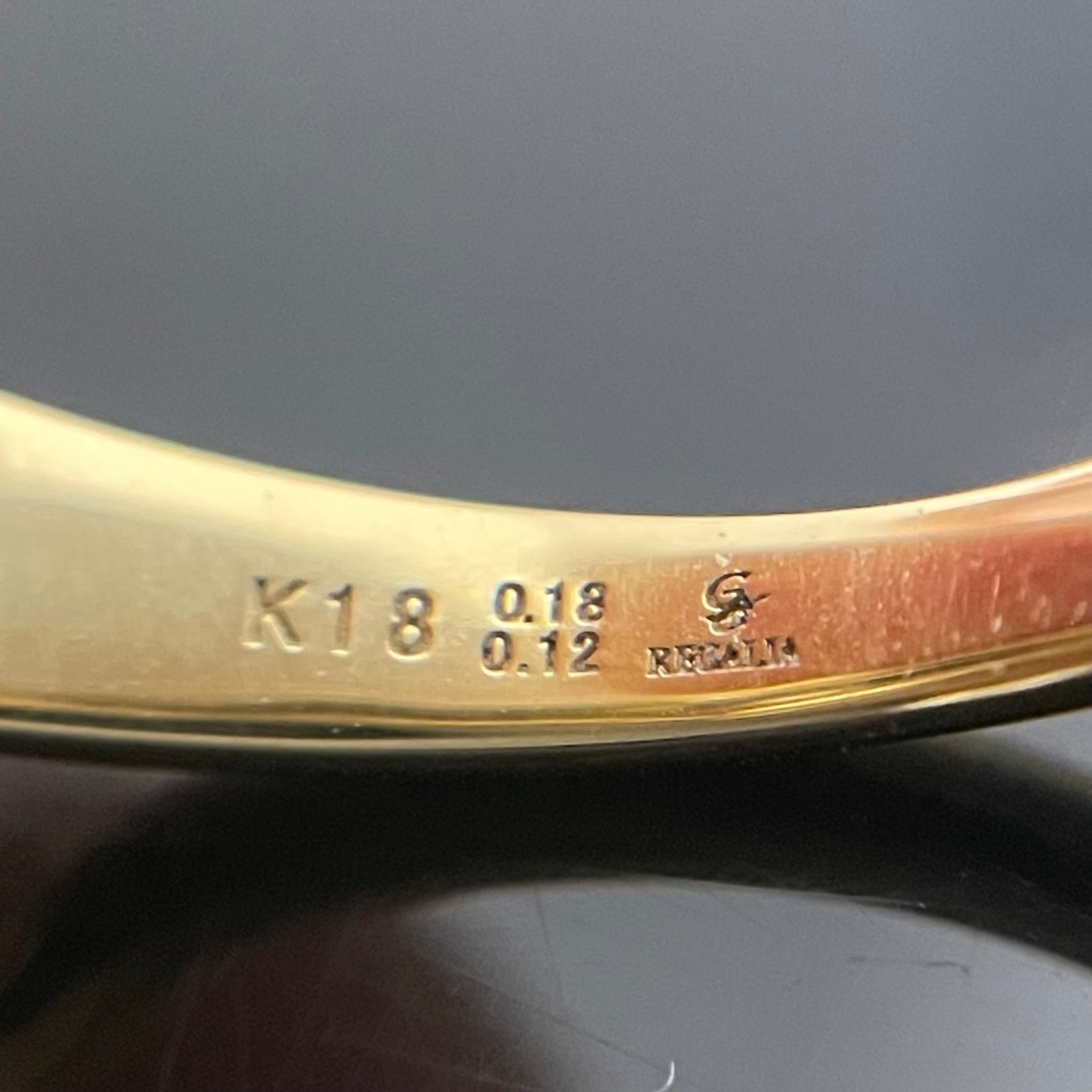 ゆきざき _REGALIA _イエローゴールド _ダイヤモンド リング_K18YG/D0.12ct FD0.18ct/#20号_ 中古品
