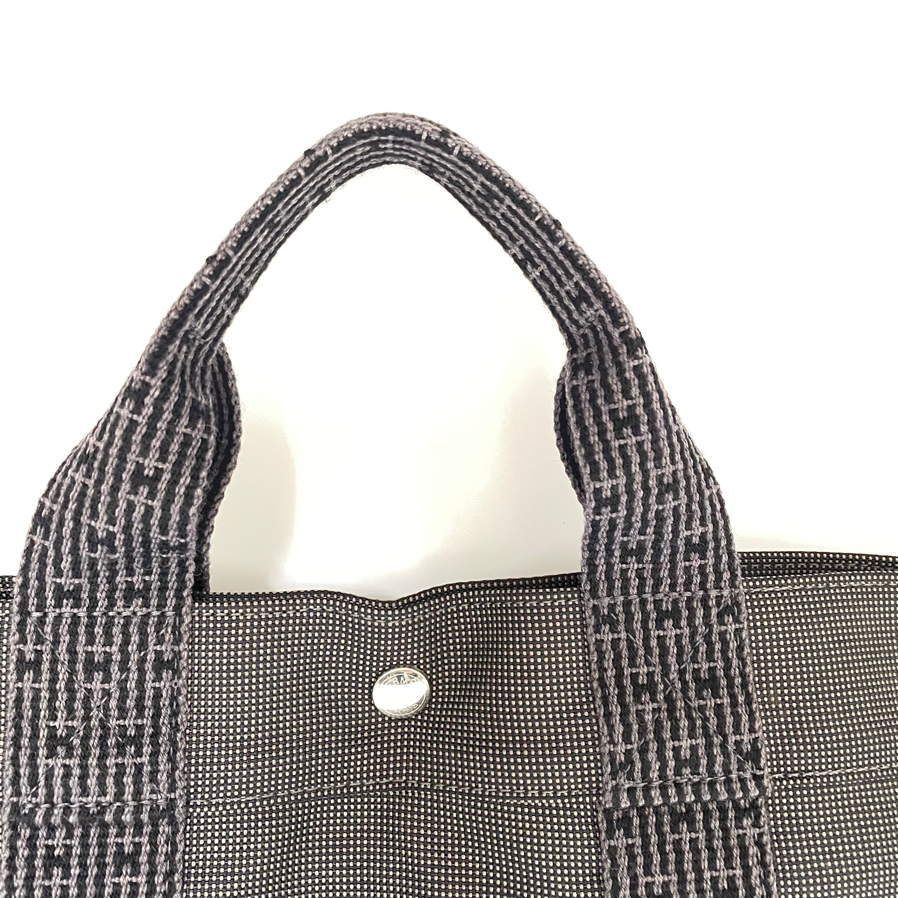 HERMES_(エルメス)_エールライン トート MM _キャンバス グレー_ 中古品
