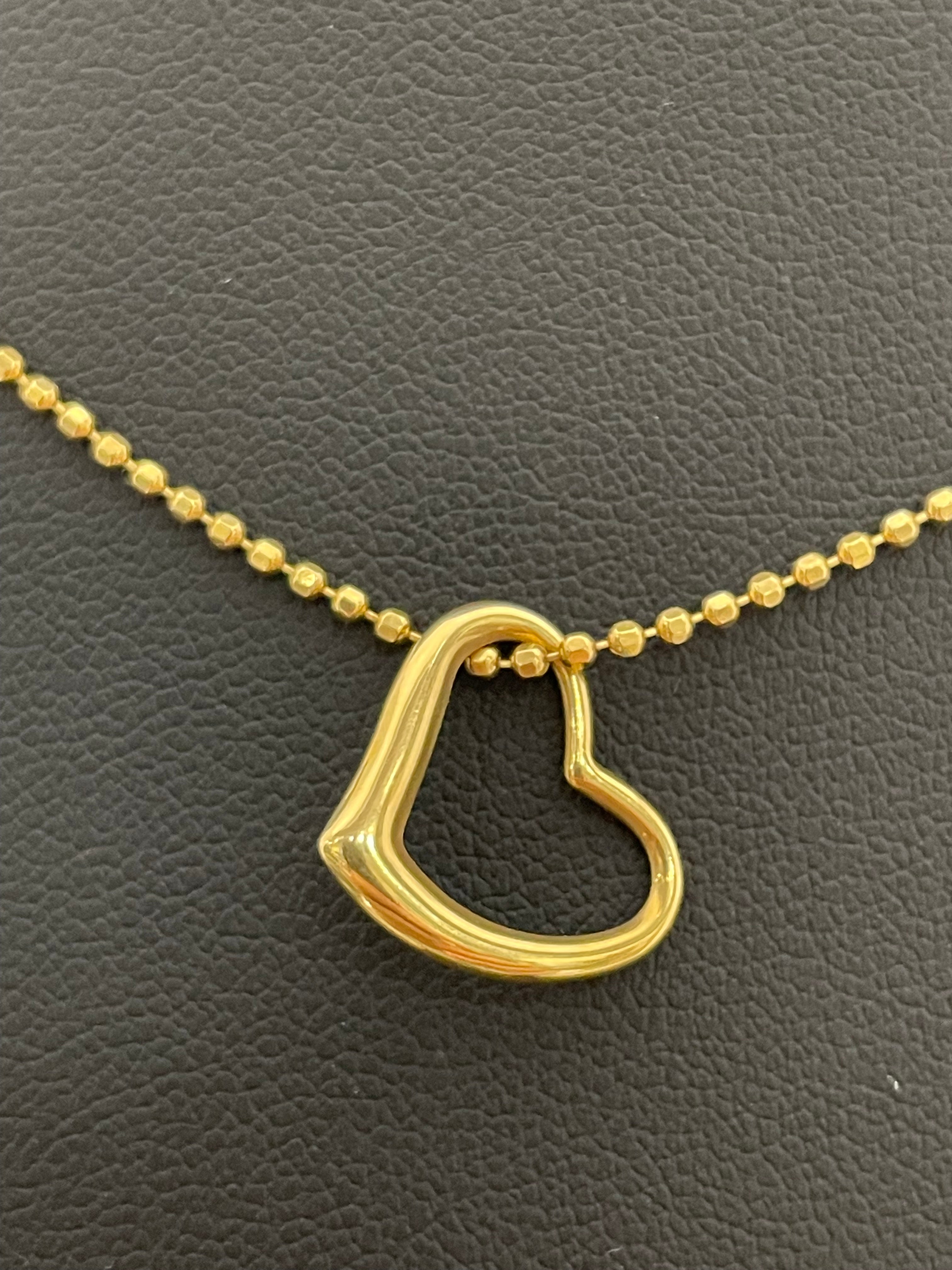 ノンブランド _K18ハートペンダントネックレス_ 3.8g/40cm _中古品