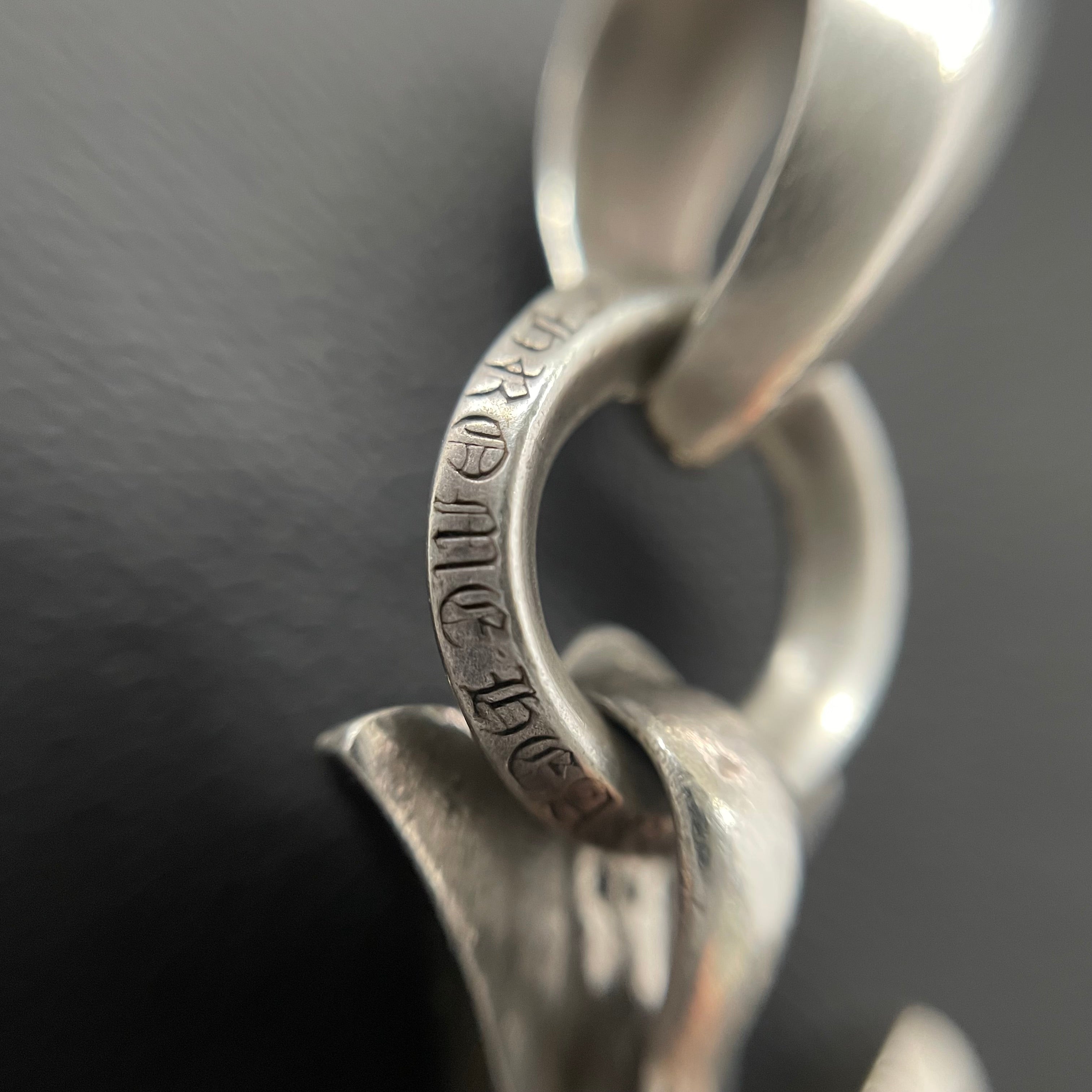 CHROME HEARTS_(クロムハーツ)_CH CRS SML W/BALE_スモールCHクロス Wベイル_シルバーネックレストップ_中古品