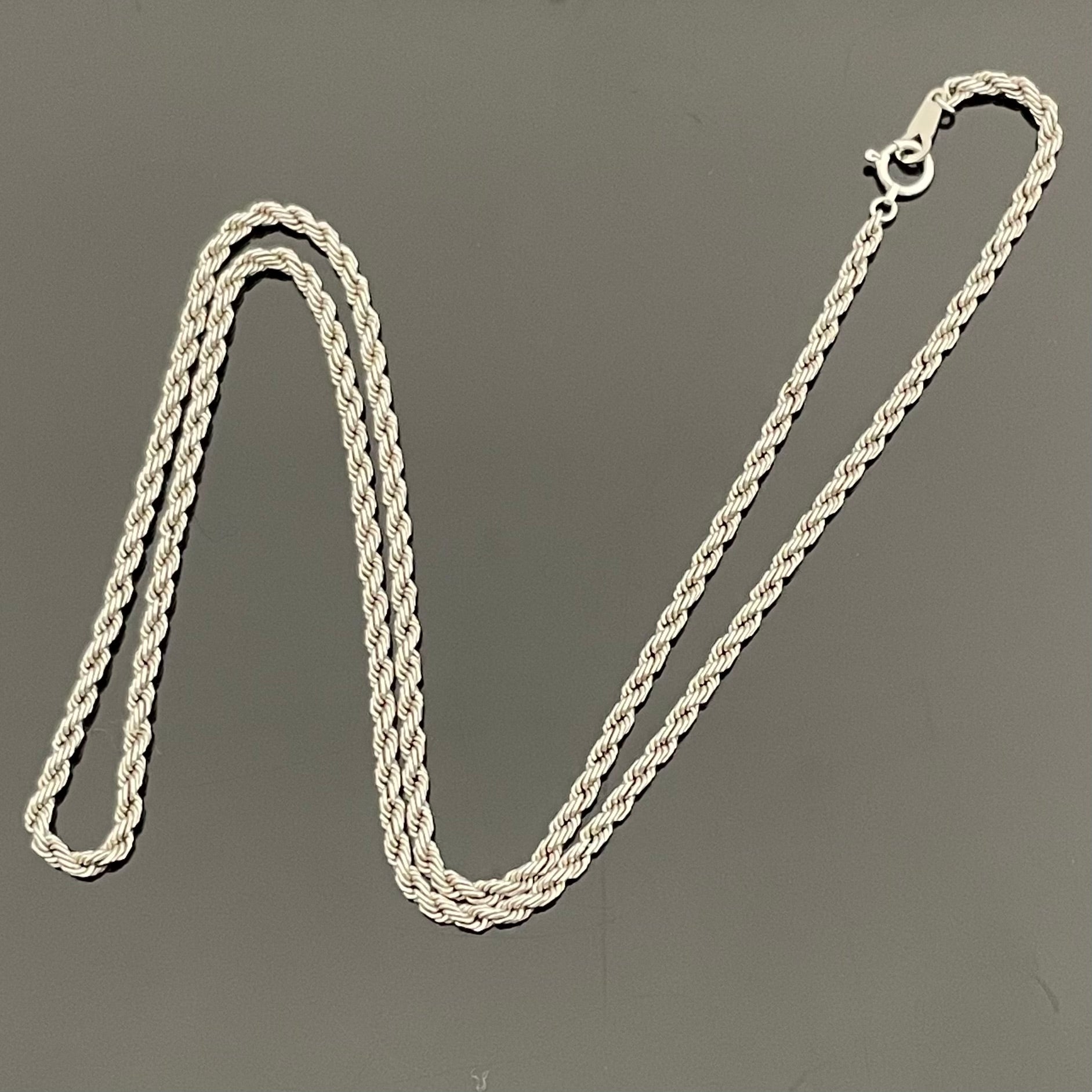 ノンブランド _K18WG/4.1g/50cm _ロープネックレス _中古品