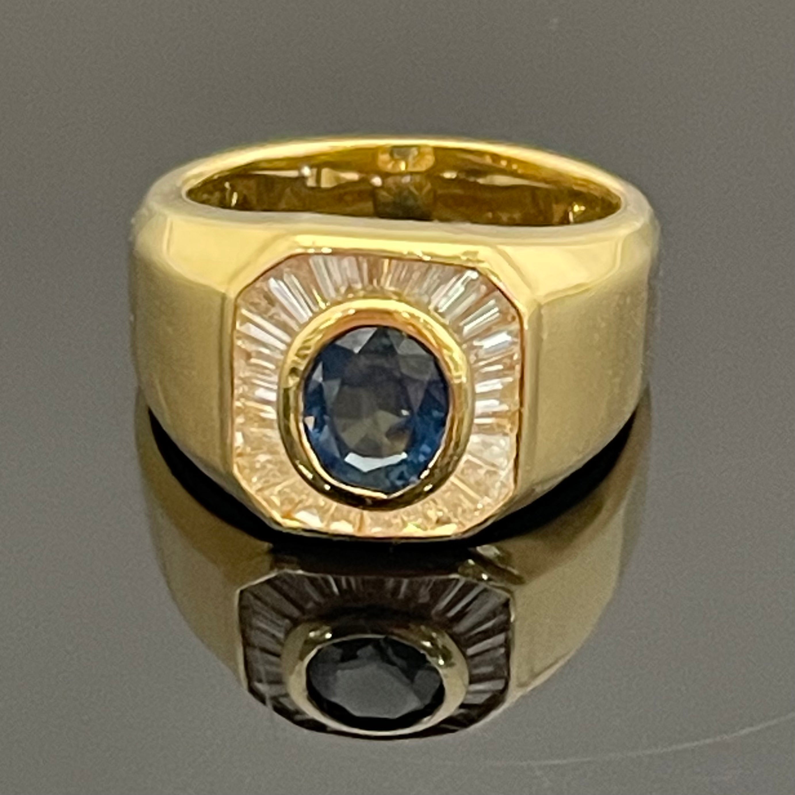 ノンブランド _K18サファイアリング _S1.33ct/FD0.59ct/12.2g/#12号_ 中古品