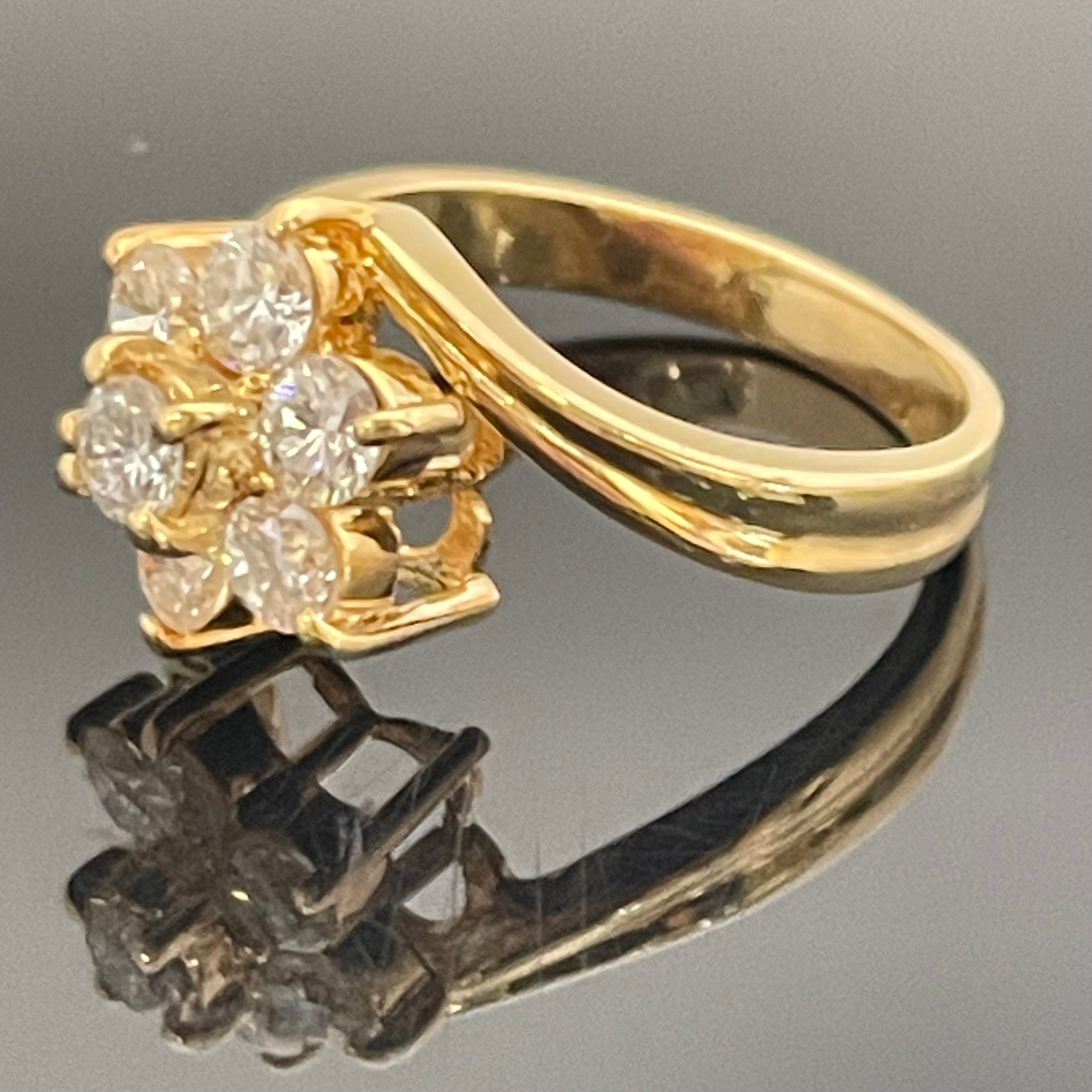 ノンブランド_K18ダイヤモンドリング_FD1.04ct/5.2g/#13_中古品