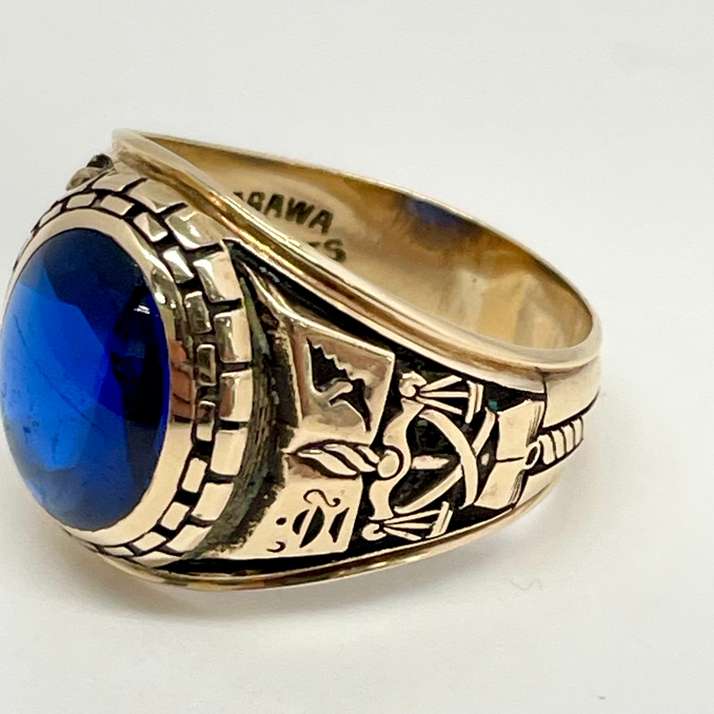 NAKAGAWA_ JOHN ROBERTS_(中川ジョンロバーツ)_10Kヴィンテージカレッジリング_ 中古品