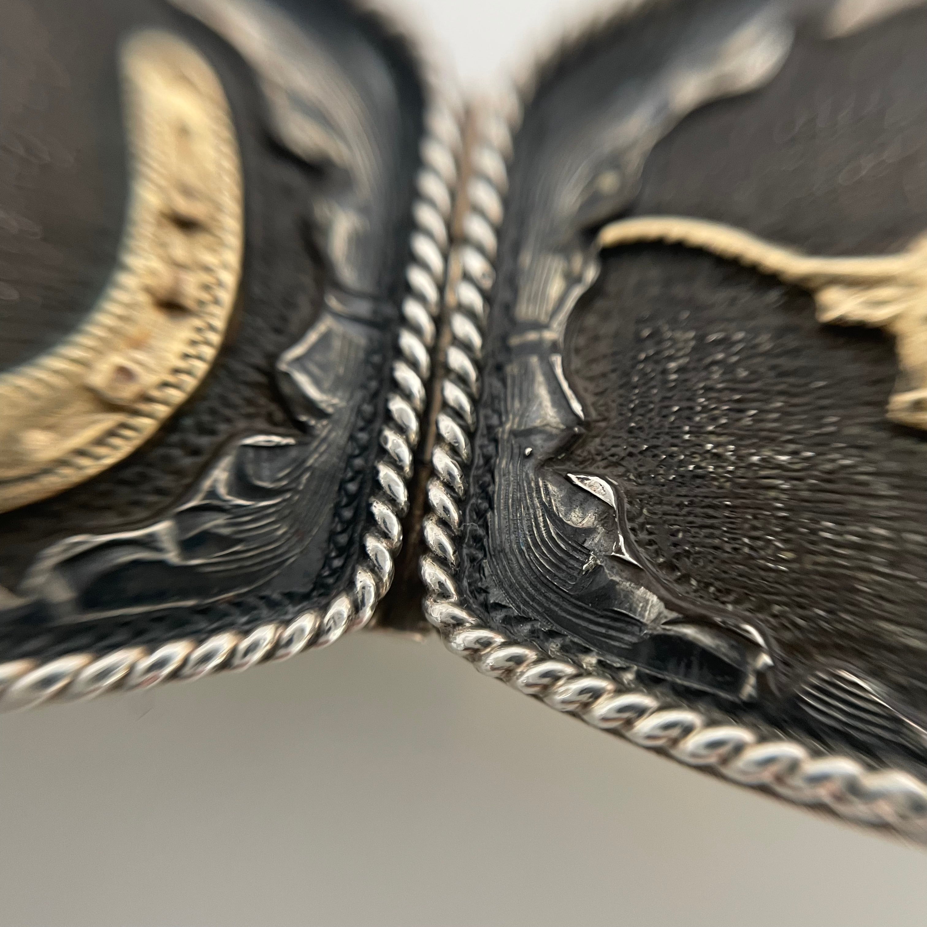 VOGT_(ボグト)_スターリングシルバー/14K _ウエスタンバングル _69g/17.5cm _中古品