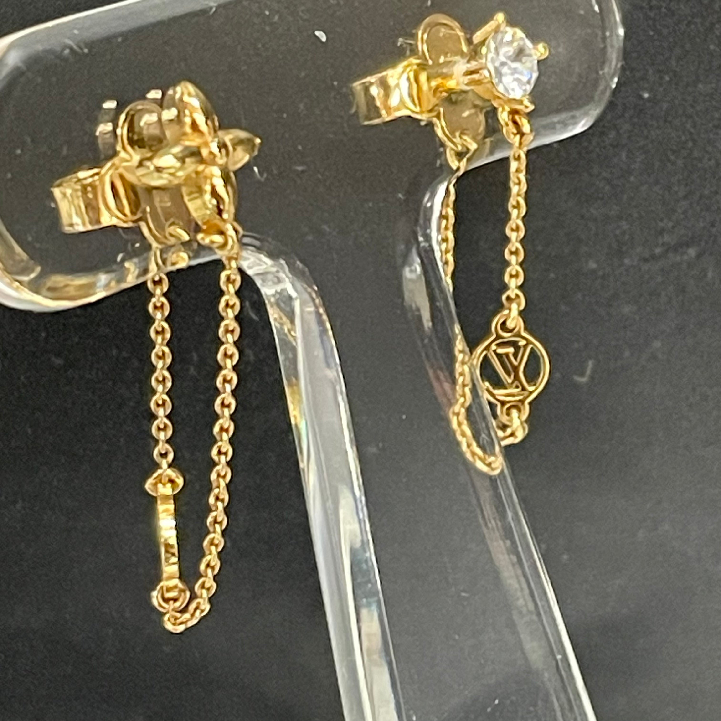 LOUIS VUITTON _(ルイ ヴィトン)_ブックル ドレイユ・_プティ ルイ ピアス M00390_ 中古品