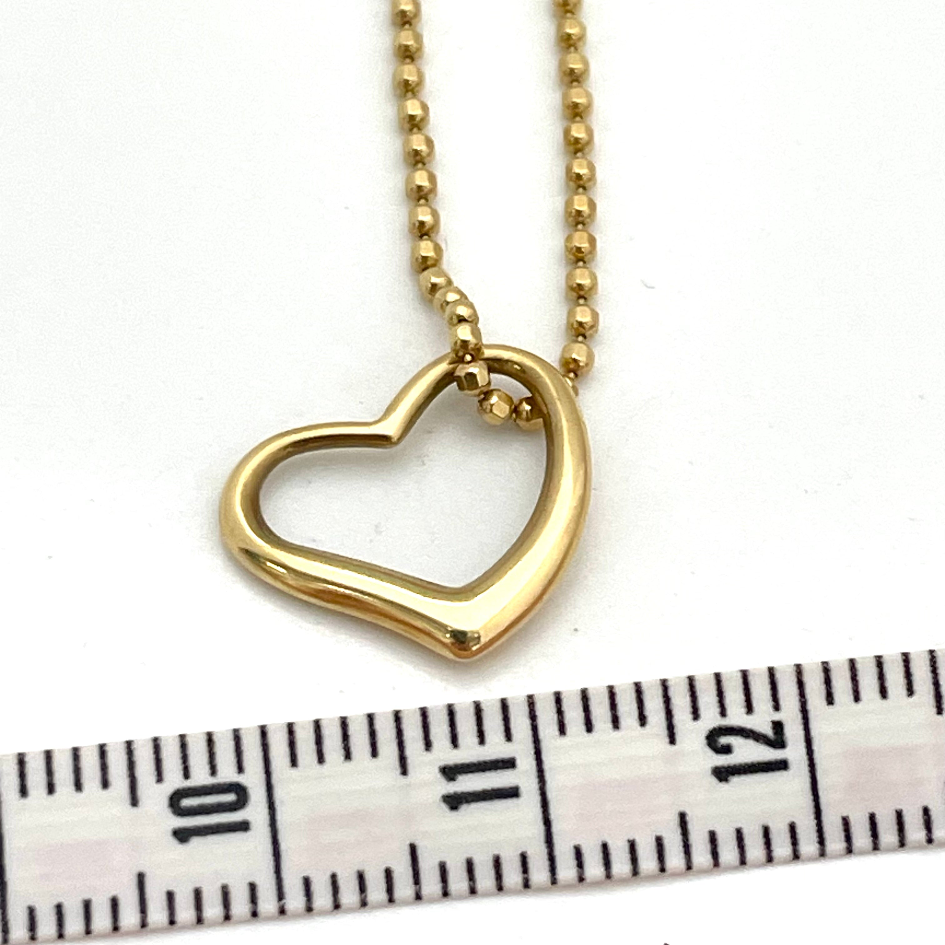 ノンブランド _K18ハートペンダントネックレス_ 3.8g/40cm _中古品