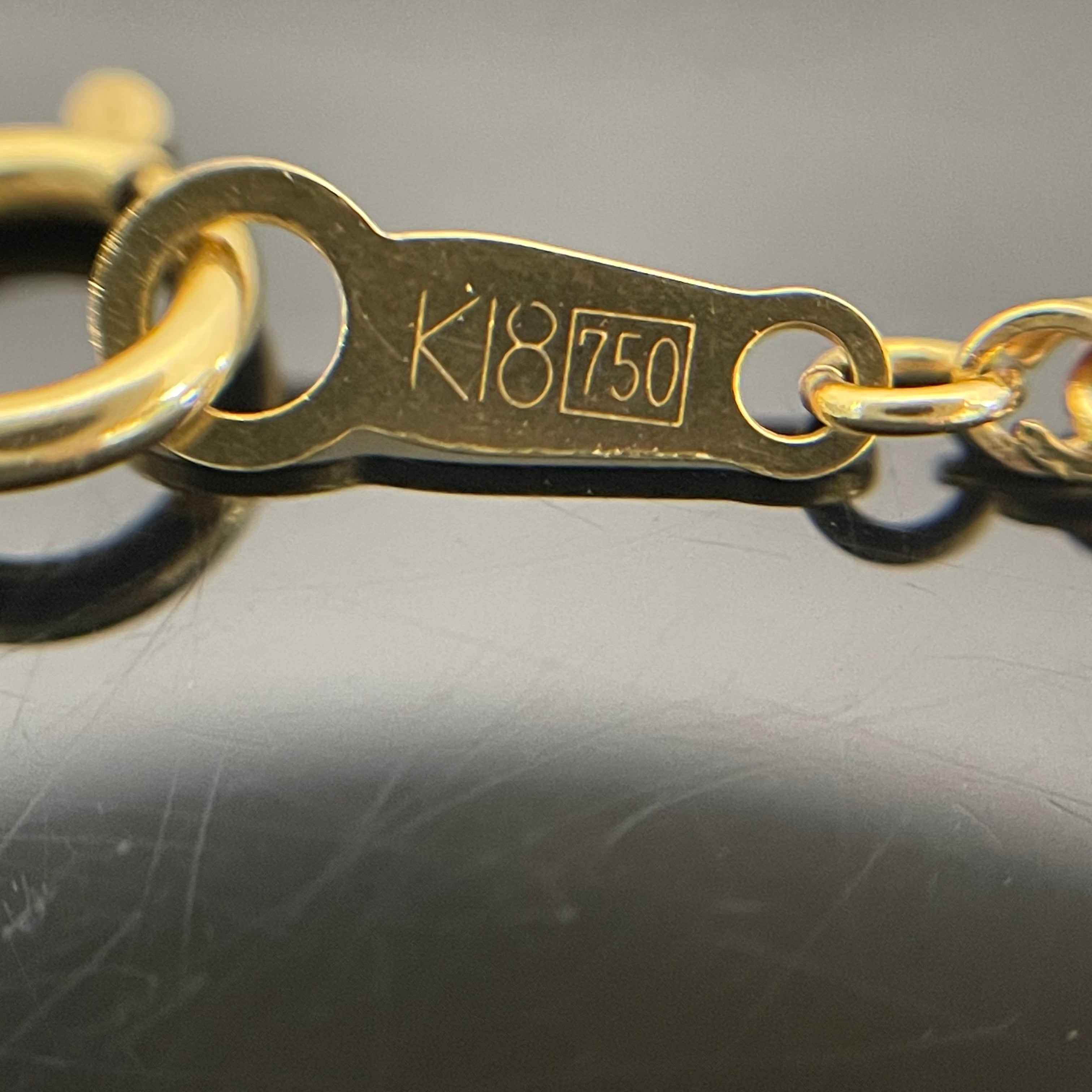 ノンブランド _ロープチェーンネックレス_ K18/4g/3mm/50cm _中古品