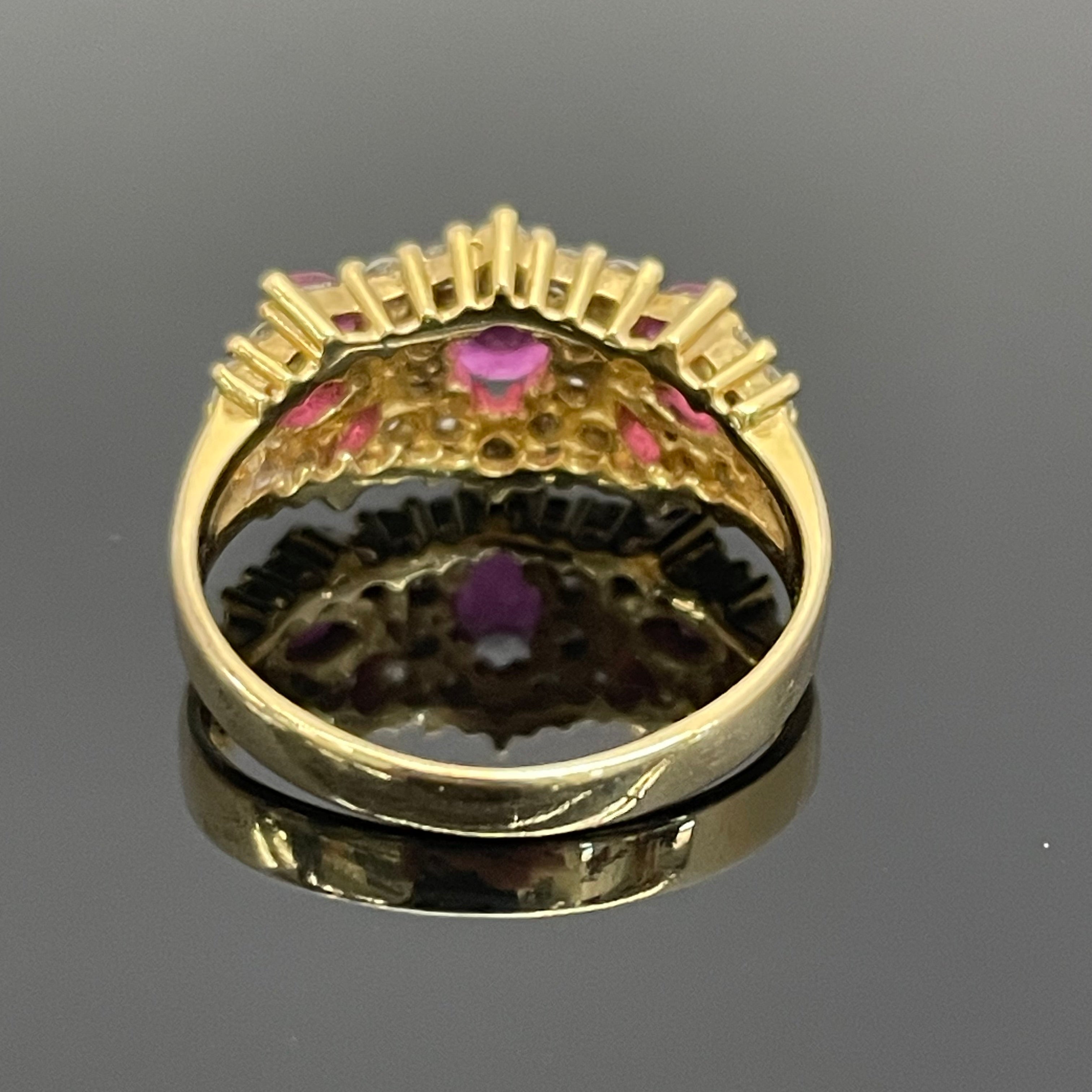 ノンブランド _K18ルビーリング _R0.42/0.61ct/FD0.51ct_ 4.1g/#12号_ 中古品