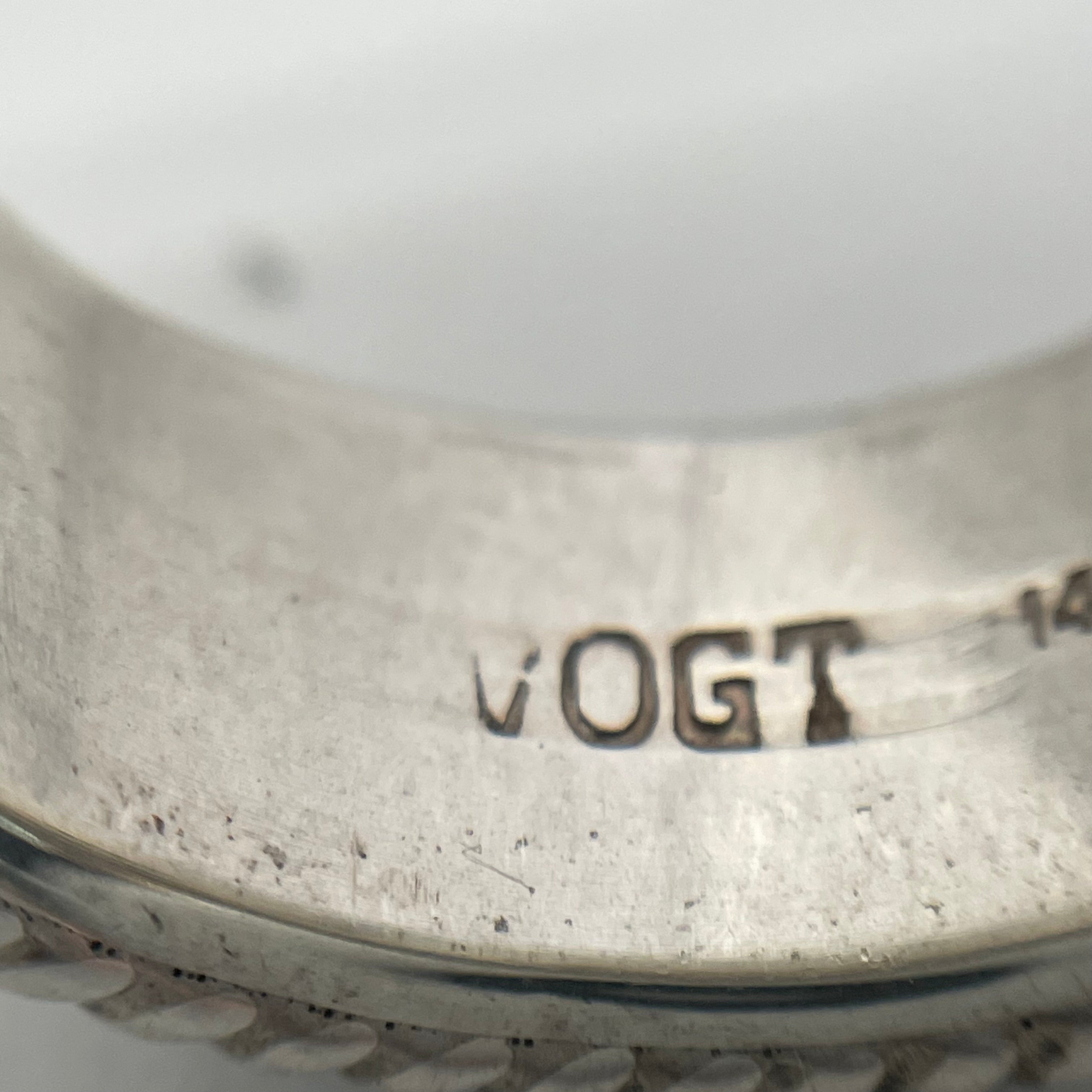 VOGT_(ボグト)_スターリングシルバー/14K _ GOLD FILL SCROLL RING_5.8g/#17号 _中古品