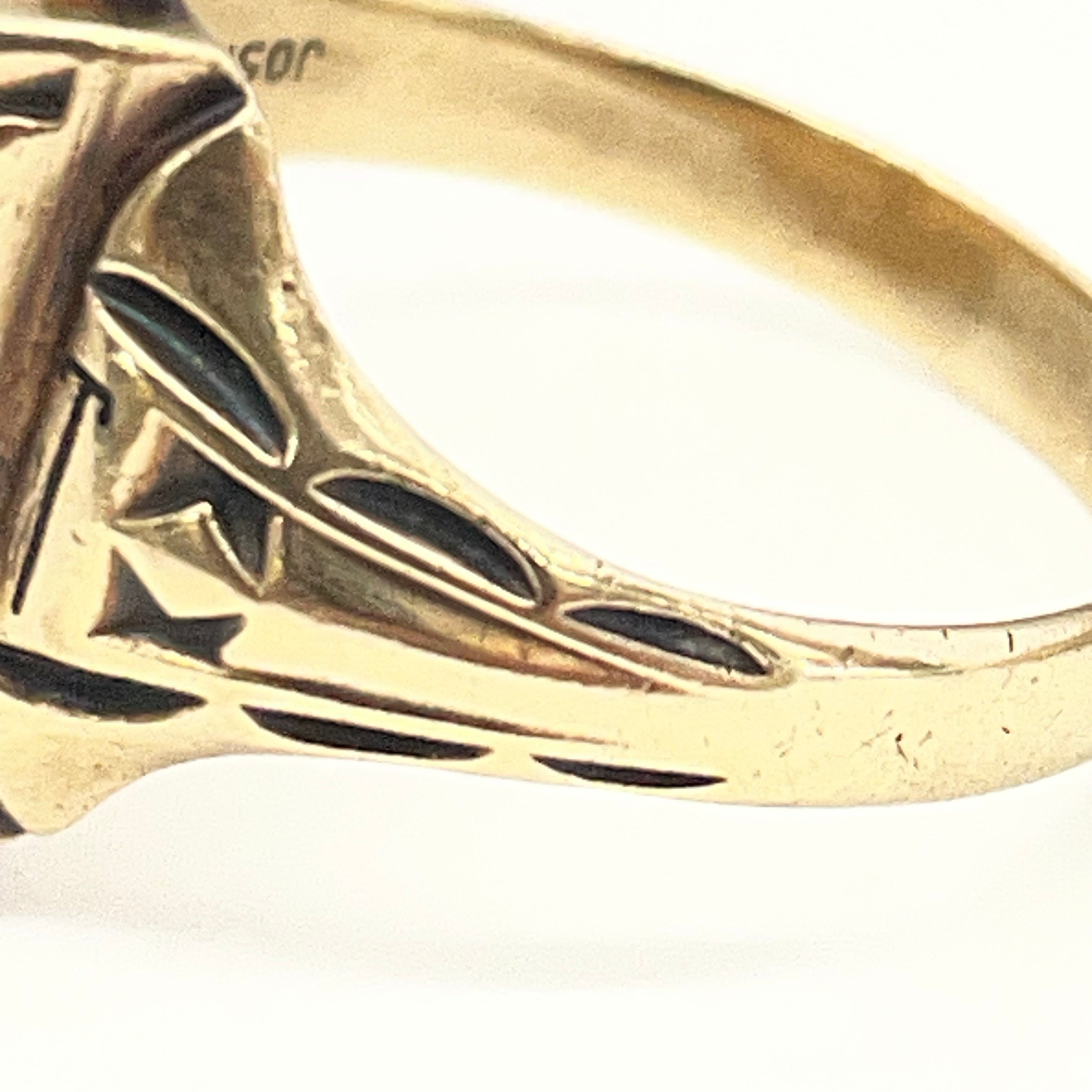 JOSTENS_(ジャスティンズ) _1953年製ビンテージ _カレッジリング_10K/7.3g/#20.5号_中古品