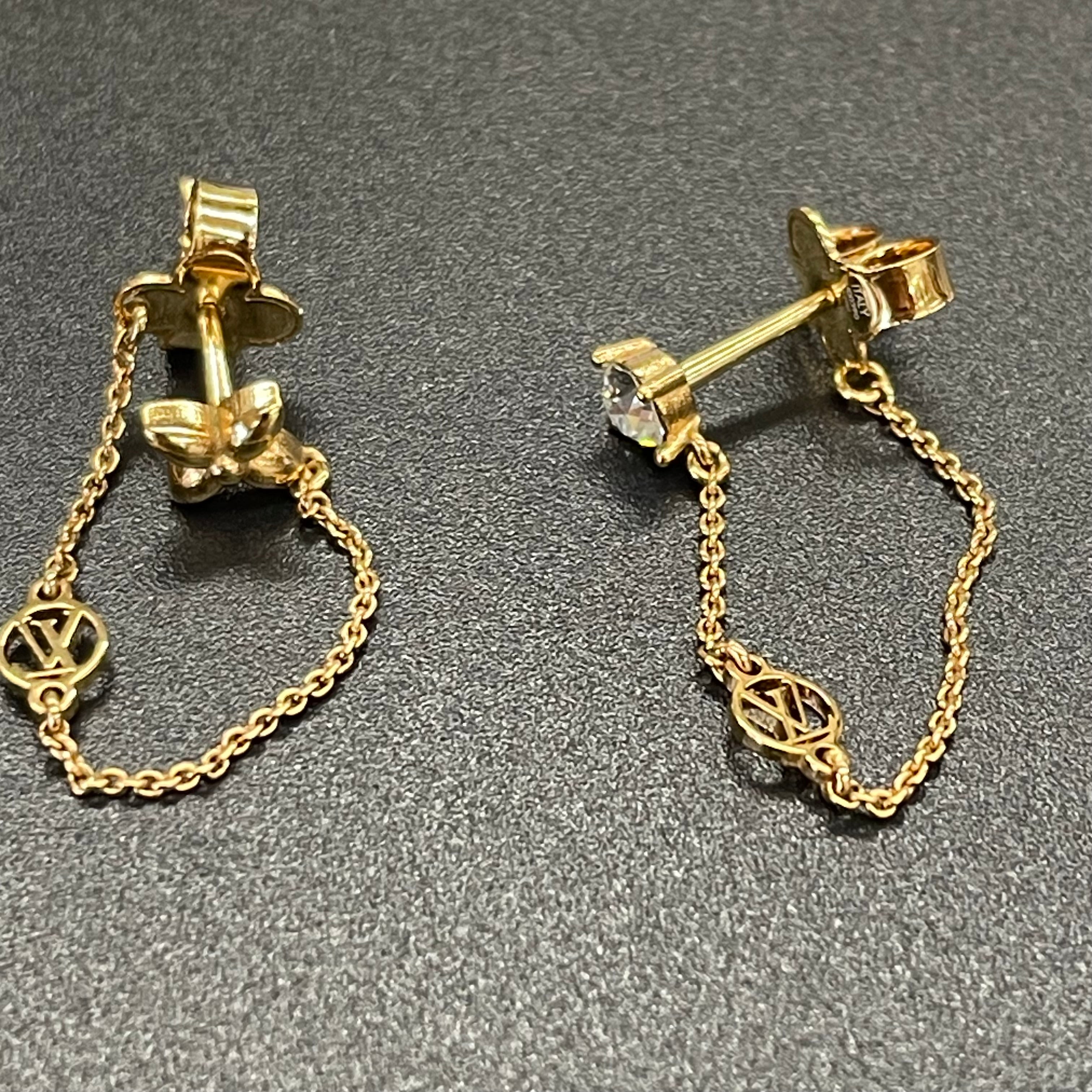 LOUIS VUITTON _(ルイ ヴィトン)_ブックル ドレイユ・_プティ ルイ ピアス M00390_ 中古品