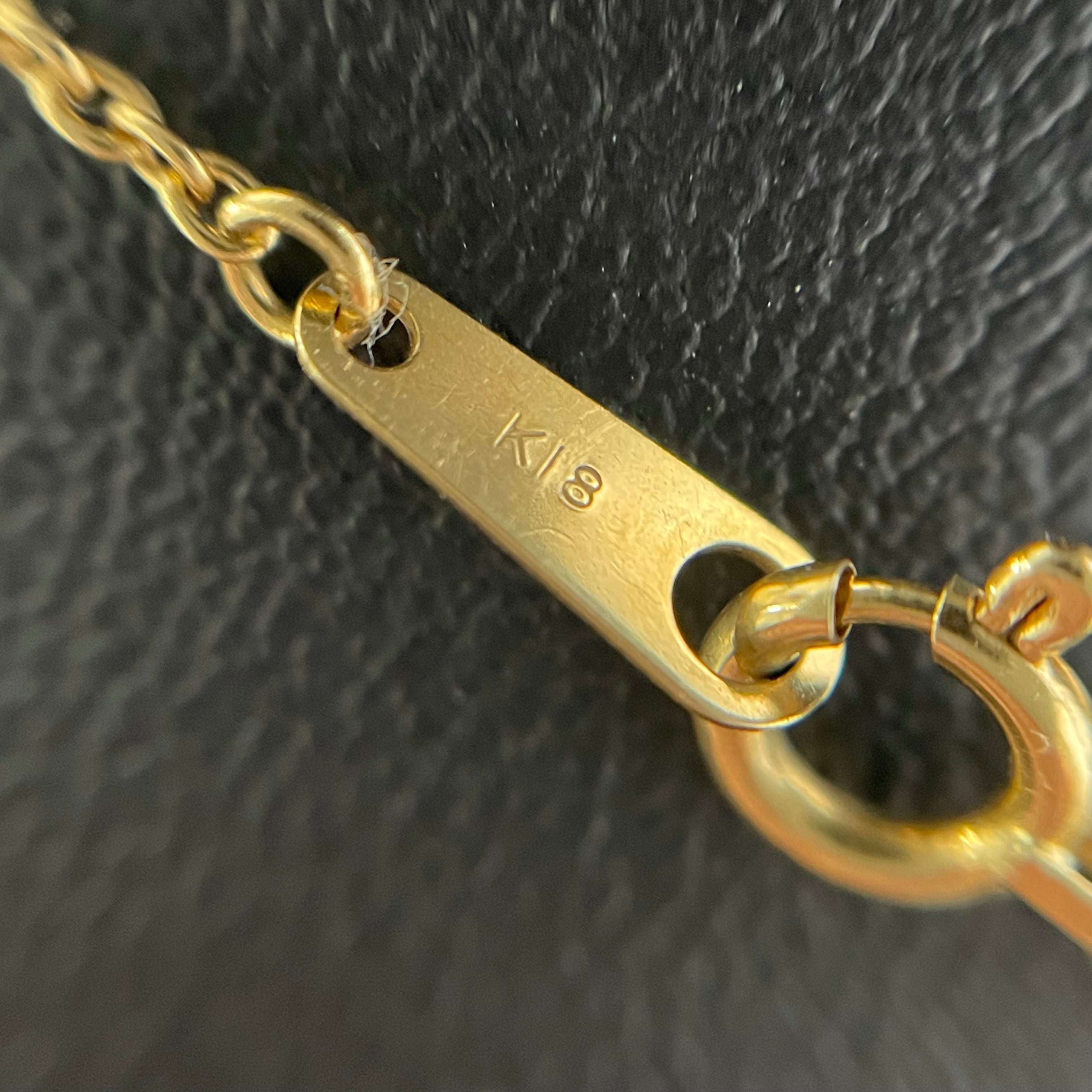 ノンブランド _K18ダイヤモンド_ペンダントネックレス_D0.25/FD0.13ct/45cm/3.7g_中古品