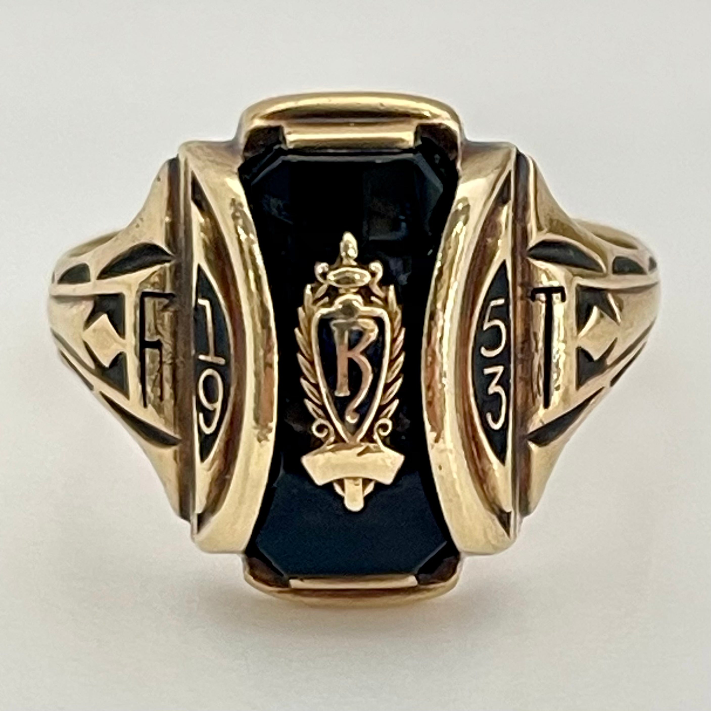 JOSTENS_(ジャスティンズ) _1953年製ビンテージ _カレッジリング_10K/7.3g/#20.5号_中古品