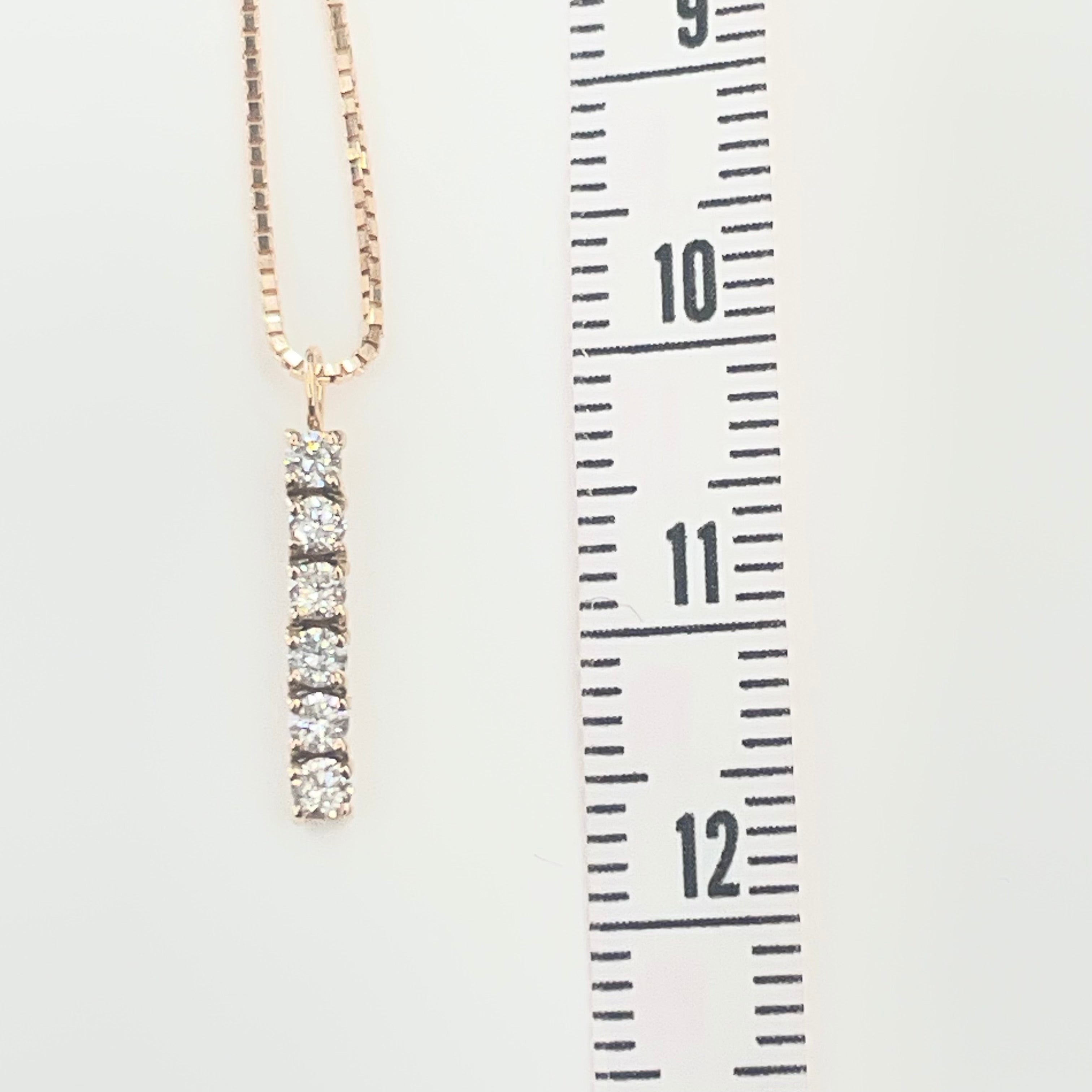 ノンブランド _K18RG/FD0.20ct/2.2g/44cm_ダイヤモンドネックレス_中古品
