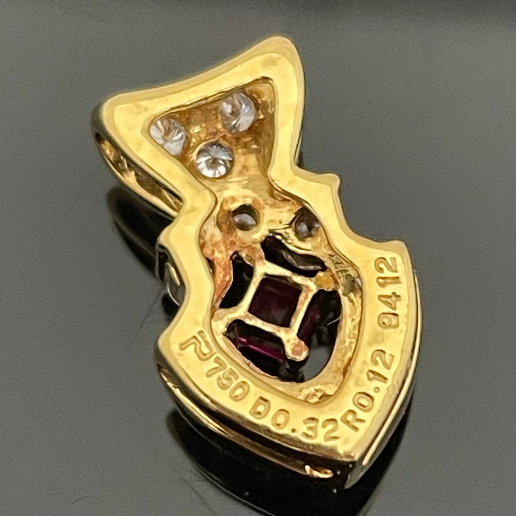 POLA_(ポーラ)_K18ルビー&ダイヤモンド_ ペンダントトップ _R0.12ct/FD0.32ct/3.0g_ 中古品