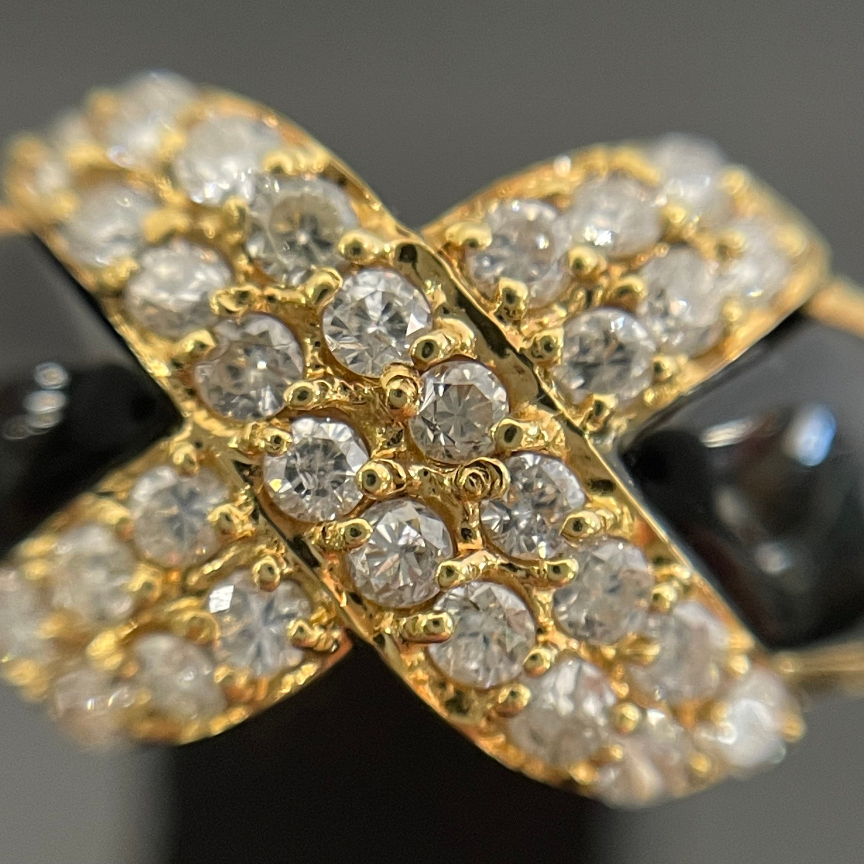 ノンブランド _K18ファッションリング _ダイヤモンド/オニキス _FD0.50ct/6.9g/#12.5号 _中古品