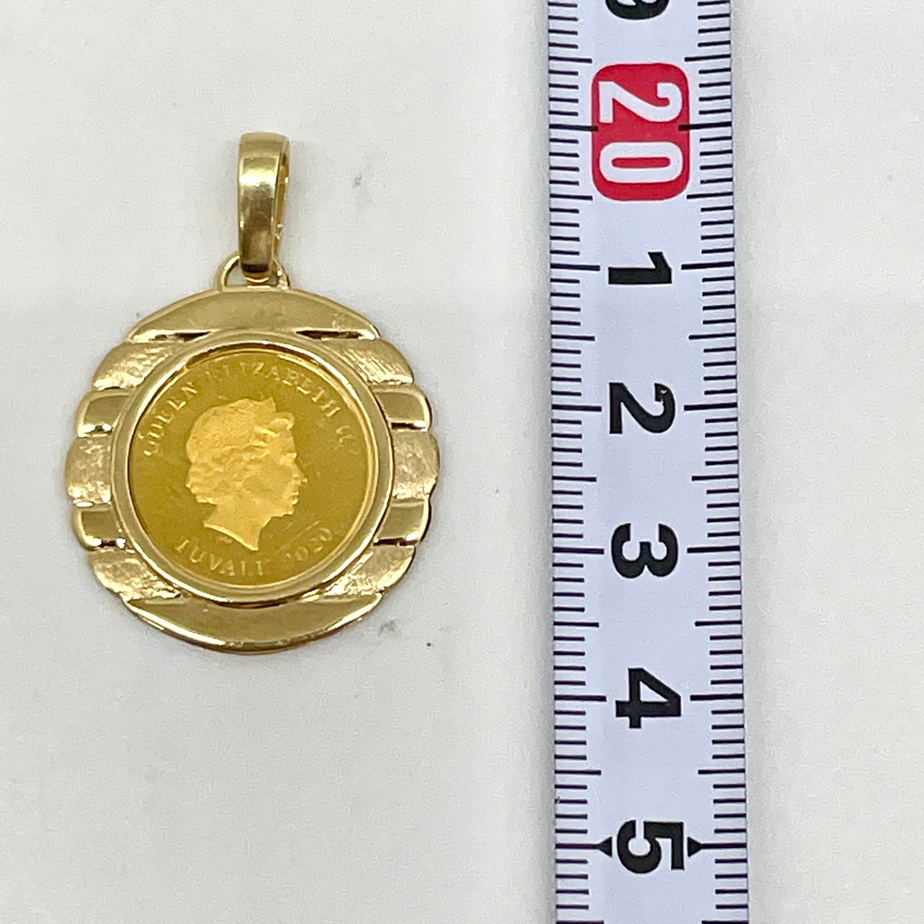 ノンブランド _純金1/10ozホースコイン_ K18枠ペンダントトップ_ 中古品