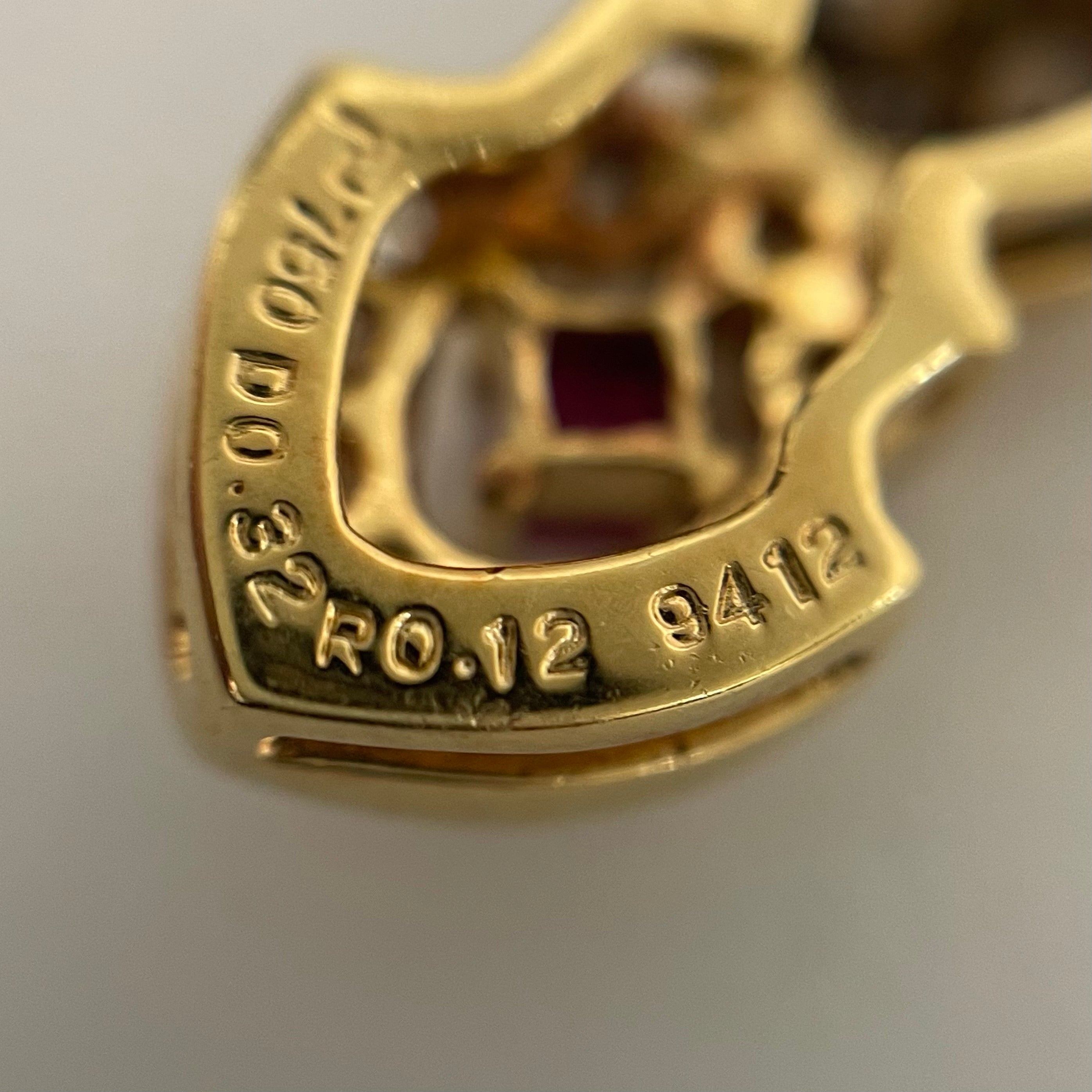 POLA_(ポーラ)_K18ルビー&ダイヤモンド_ ペンダントトップ _R0.12ct/FD0.32ct/3.0g_ 中古品
