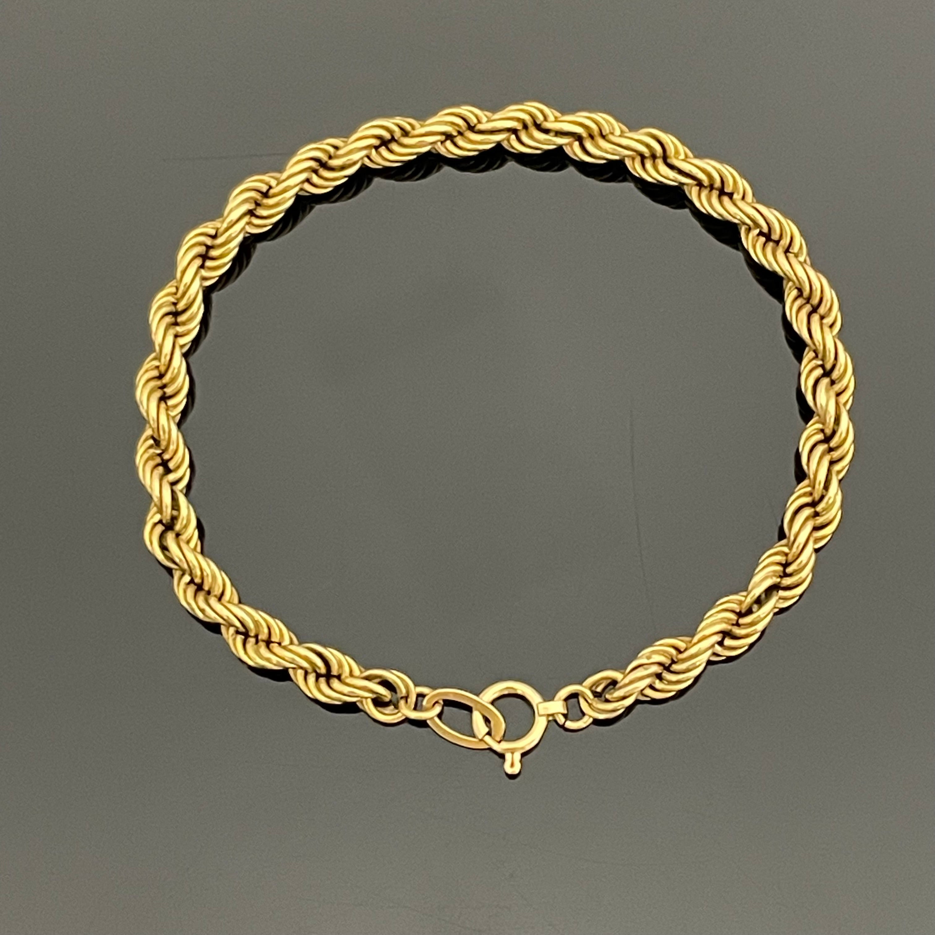 ノンブランド _K18ロープブレスレット_ 7.6g/19cm _中古品