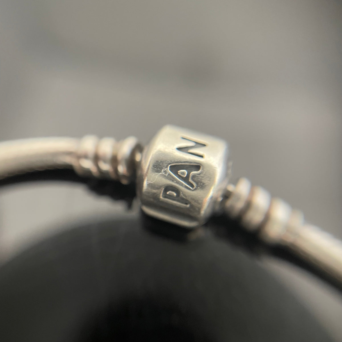 PANDORA_(パンドラ)_Barrel Clasp Snake Chain_ SV925ブレスレット_13.8g/サイズ17cm_ 中古品