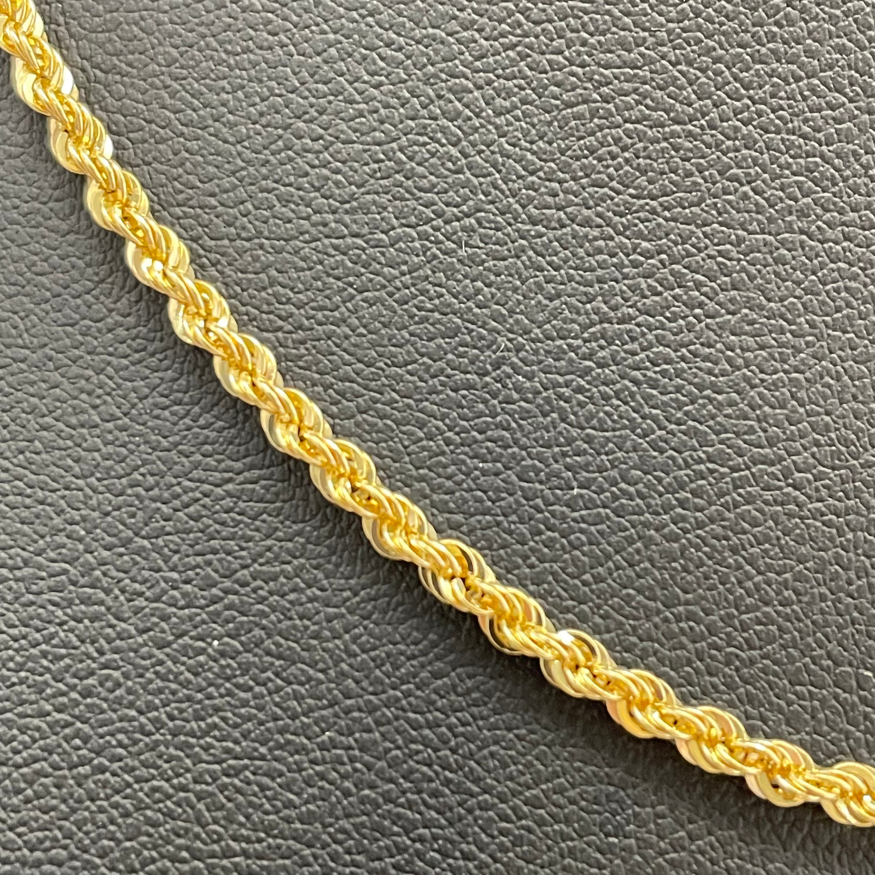 ノンブランド_ ロープネックレス_ K18/3.7g/45cm_ 中古品