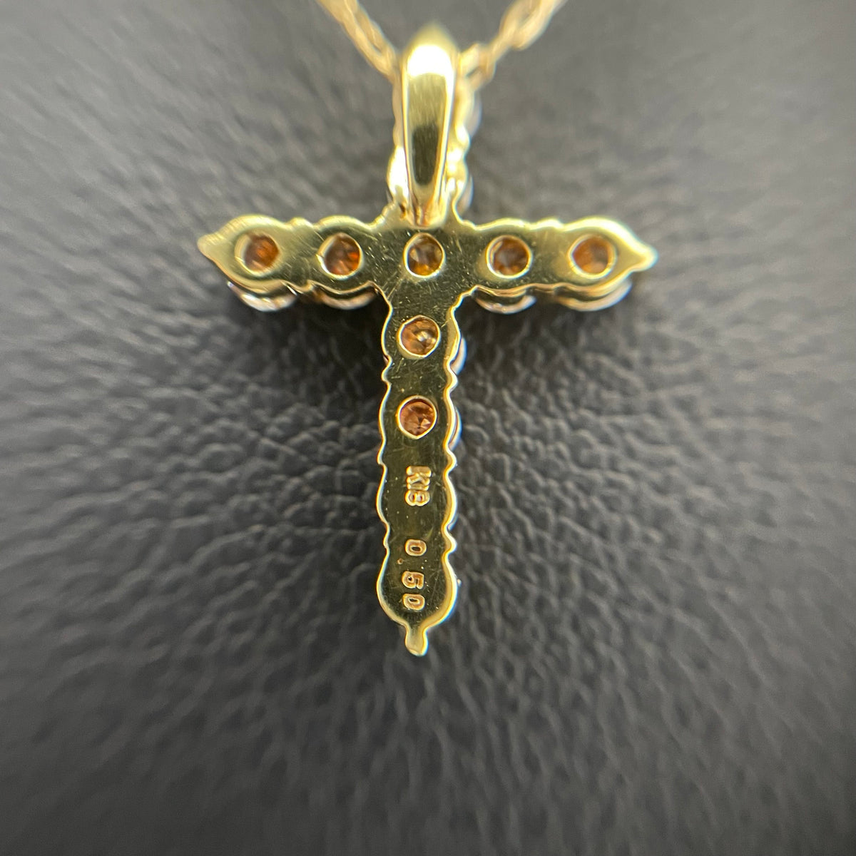 ノンブランド _K18ダイヤモンドクロス _ペンダントネックレス_ FD0.50ct/1.6g/40cm_ 中古品