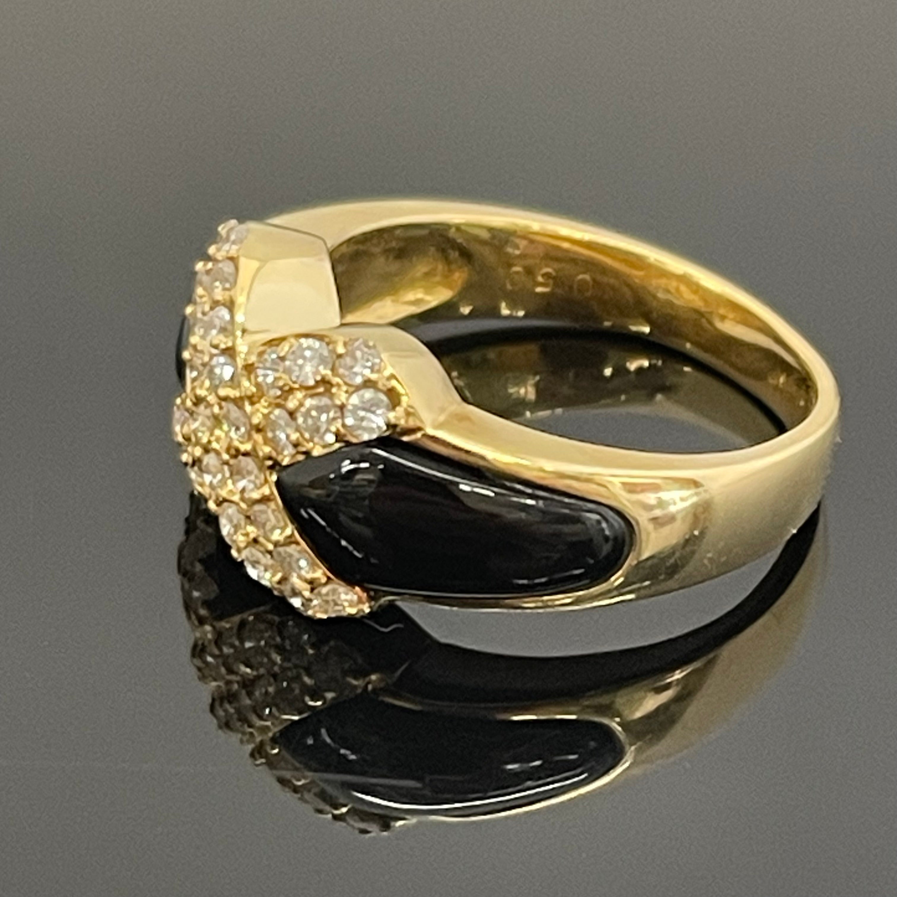 ノンブランド _K18ファッションリング _ダイヤモンド/オニキス _FD0.50ct/6.9g/#12.5号 _中古品