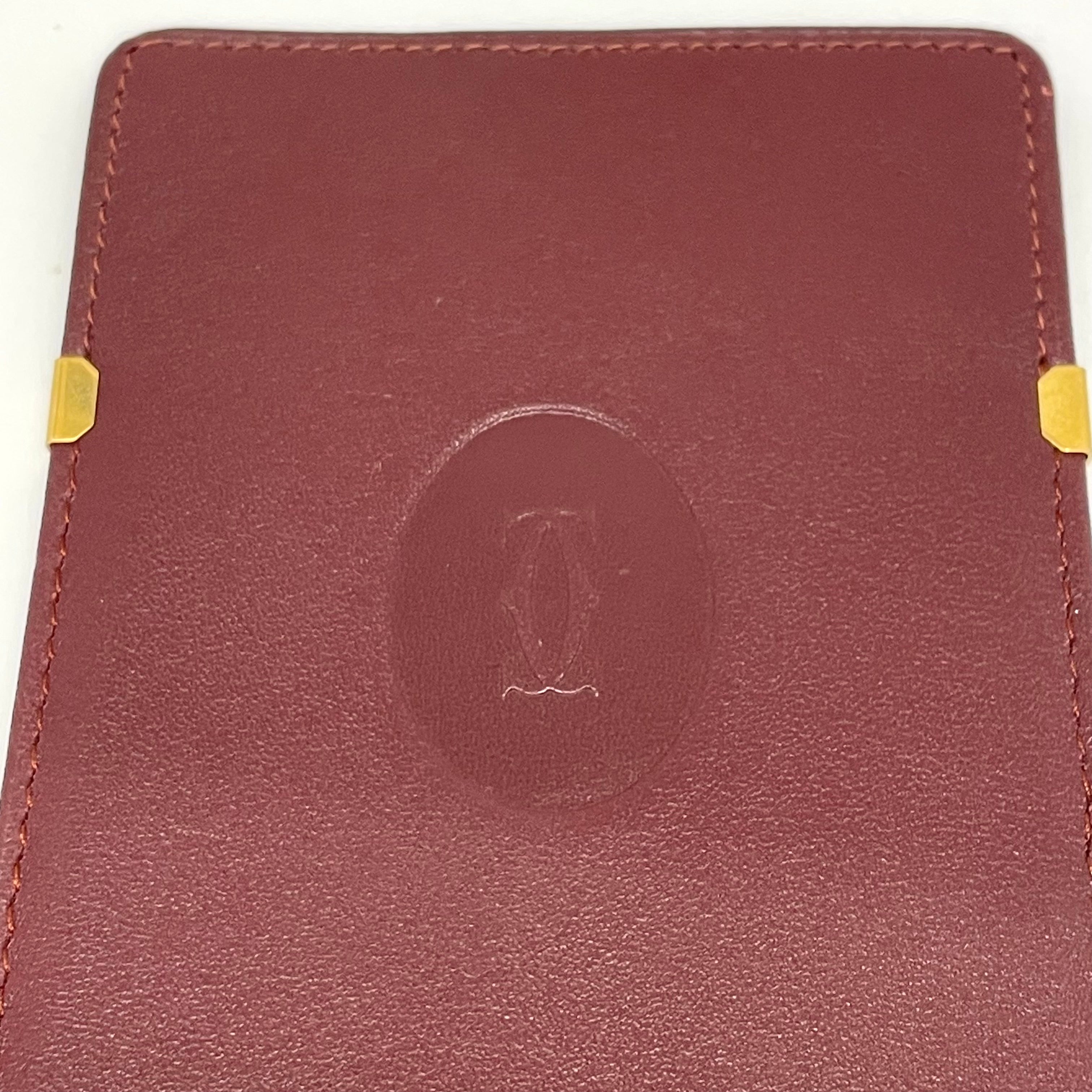 Cartier_(カルティエ)_眼鏡ケース _マストライン _ボルドーxゴールド_中古品
